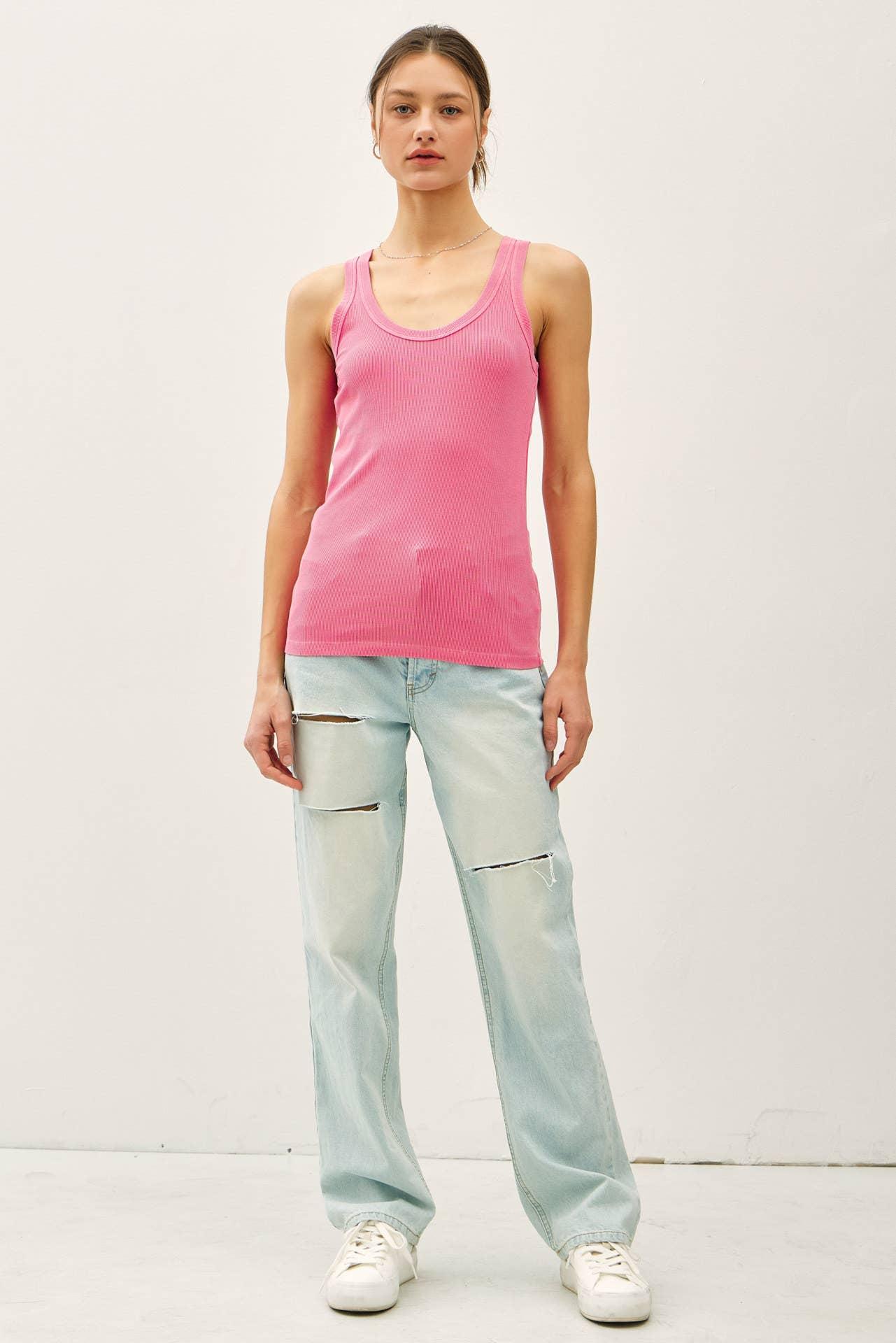 UB BASICS: SPRING BREEZE RIBBED TANK Product Image