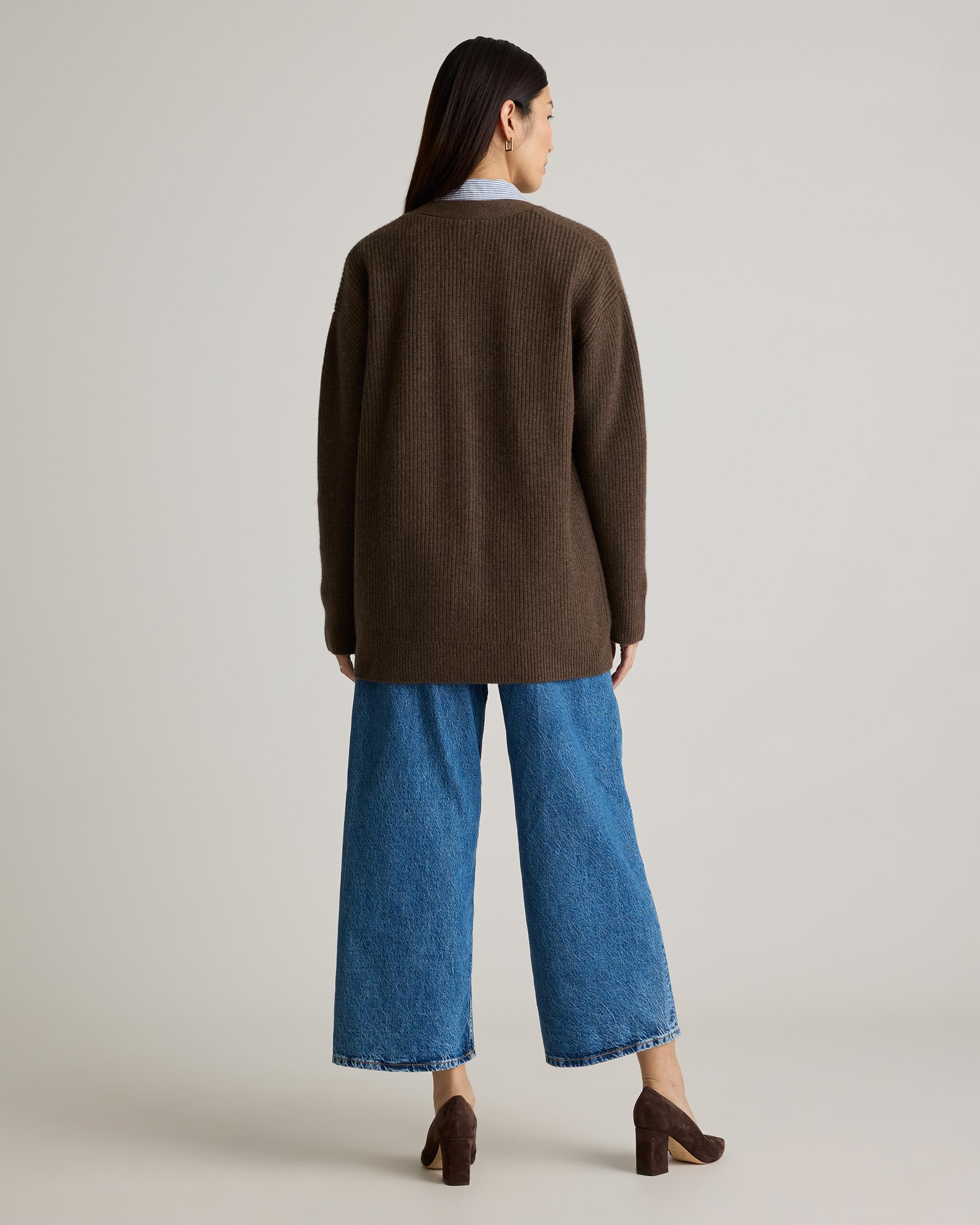 Quince | Women's Mongolian Cashmere Oversized Boyfriend Cardigan Sweater Size XL Product Image