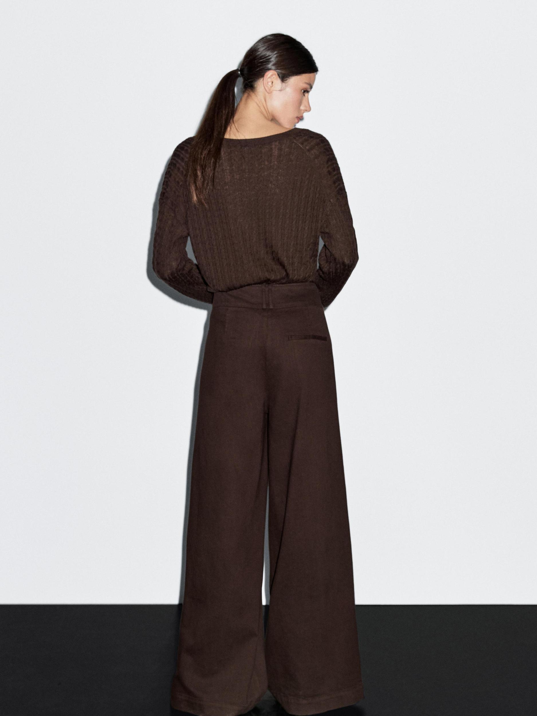 High-waist wide-leg trousers Product Image