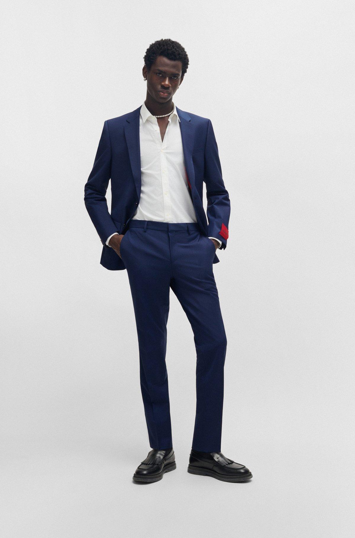 Slim-fit trousers in performance-stretch wool Product Image