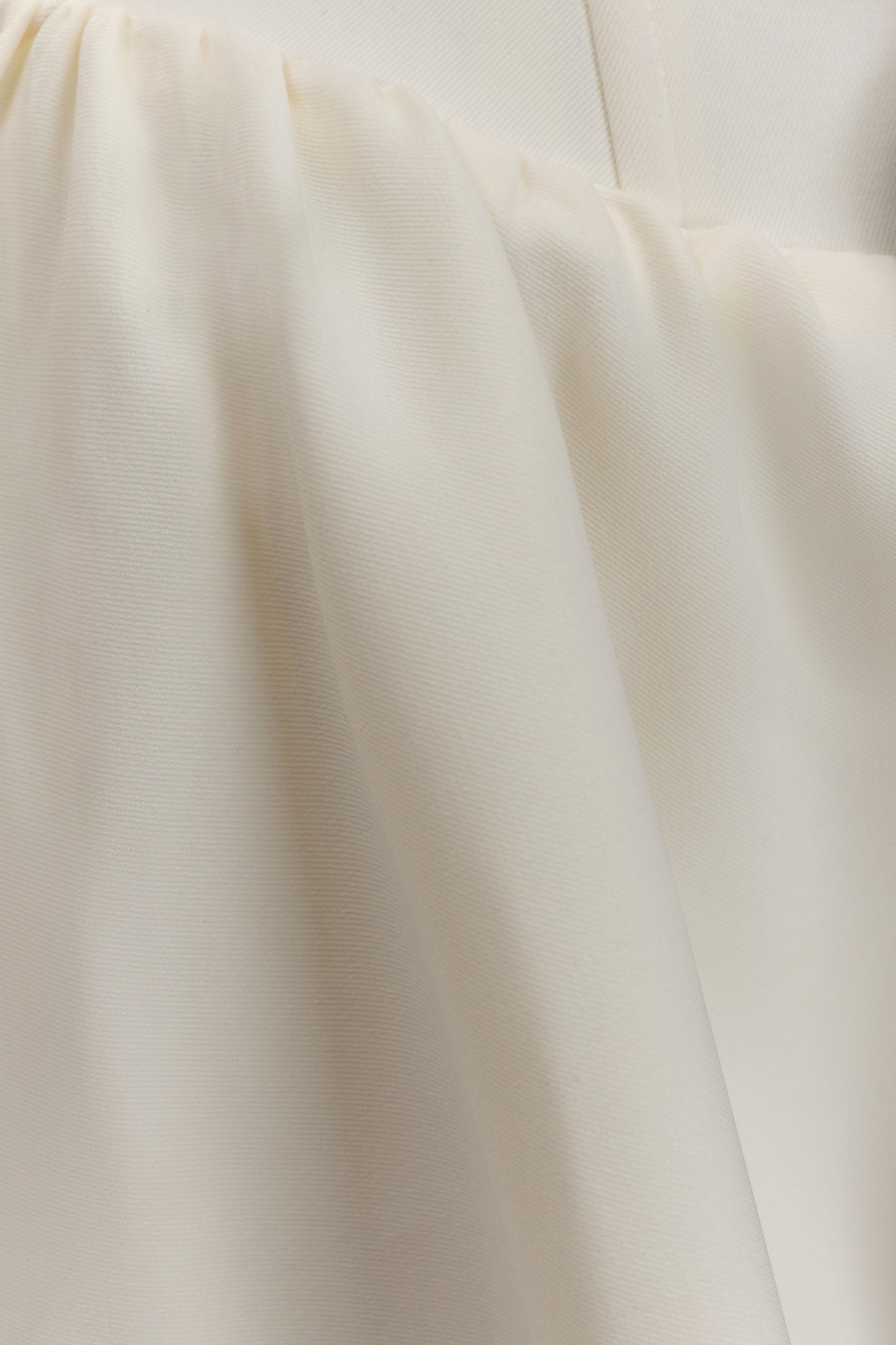 Penny Strapless Contrast Midi Dress - Ivory & Burgundy Product Image