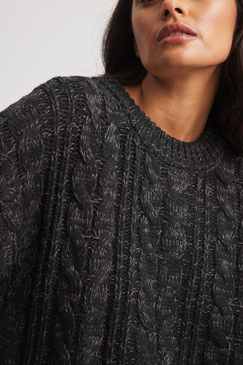 Cable Knitted Oversized Sweater Product Image