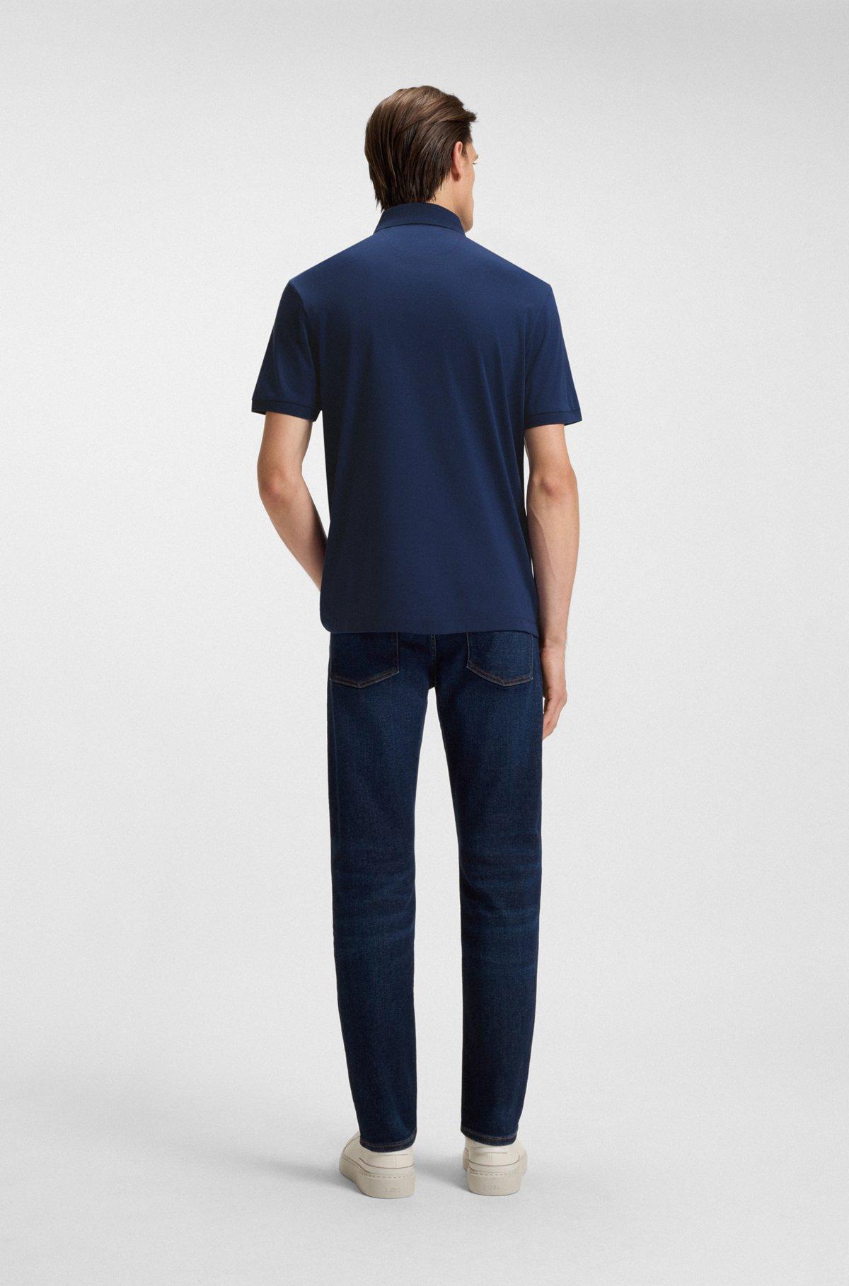 Regular-fit polo shirt in mercerized cotton Product Image