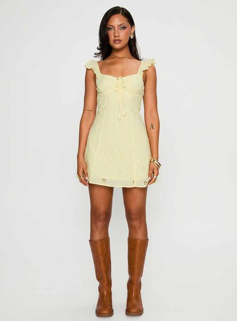 Sunbather Mini Dress Yellow Product Image