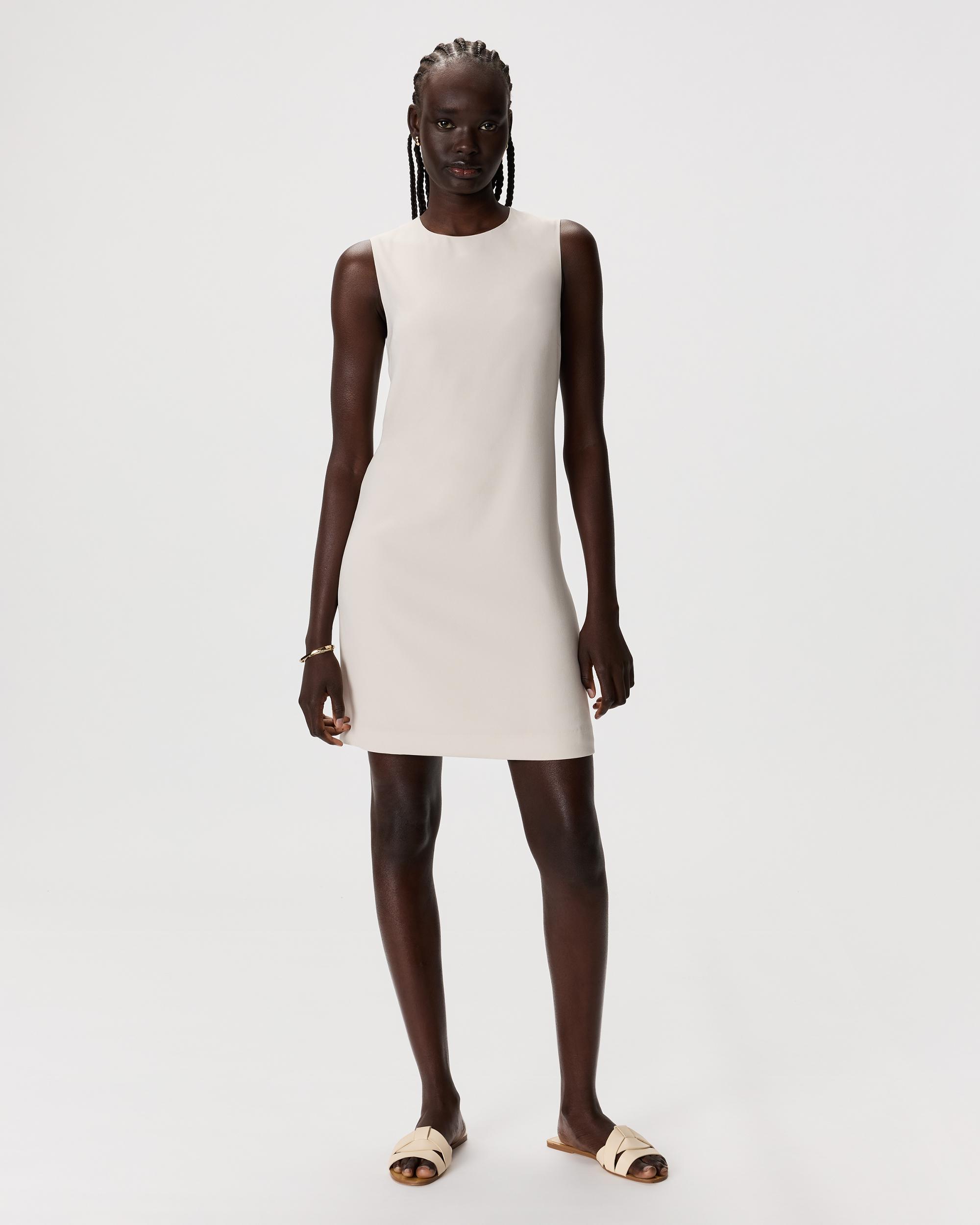 Quince | Women's Fluid Crepe Sleeveless Shift Dress Size XS, Polyester Product Image