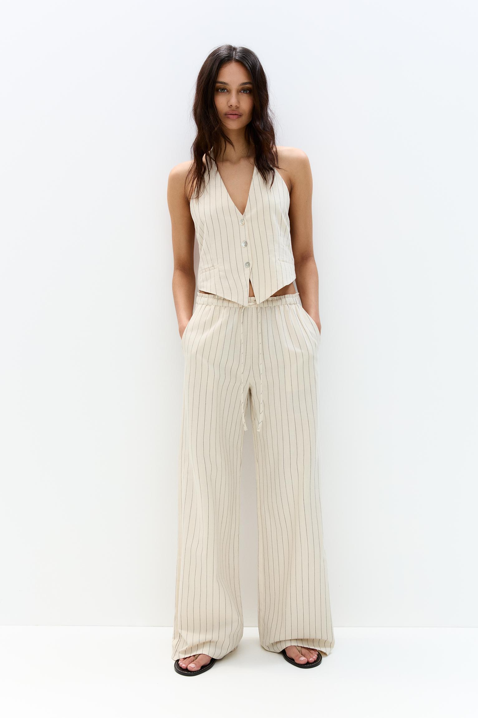 Striped rustic pants Product Image