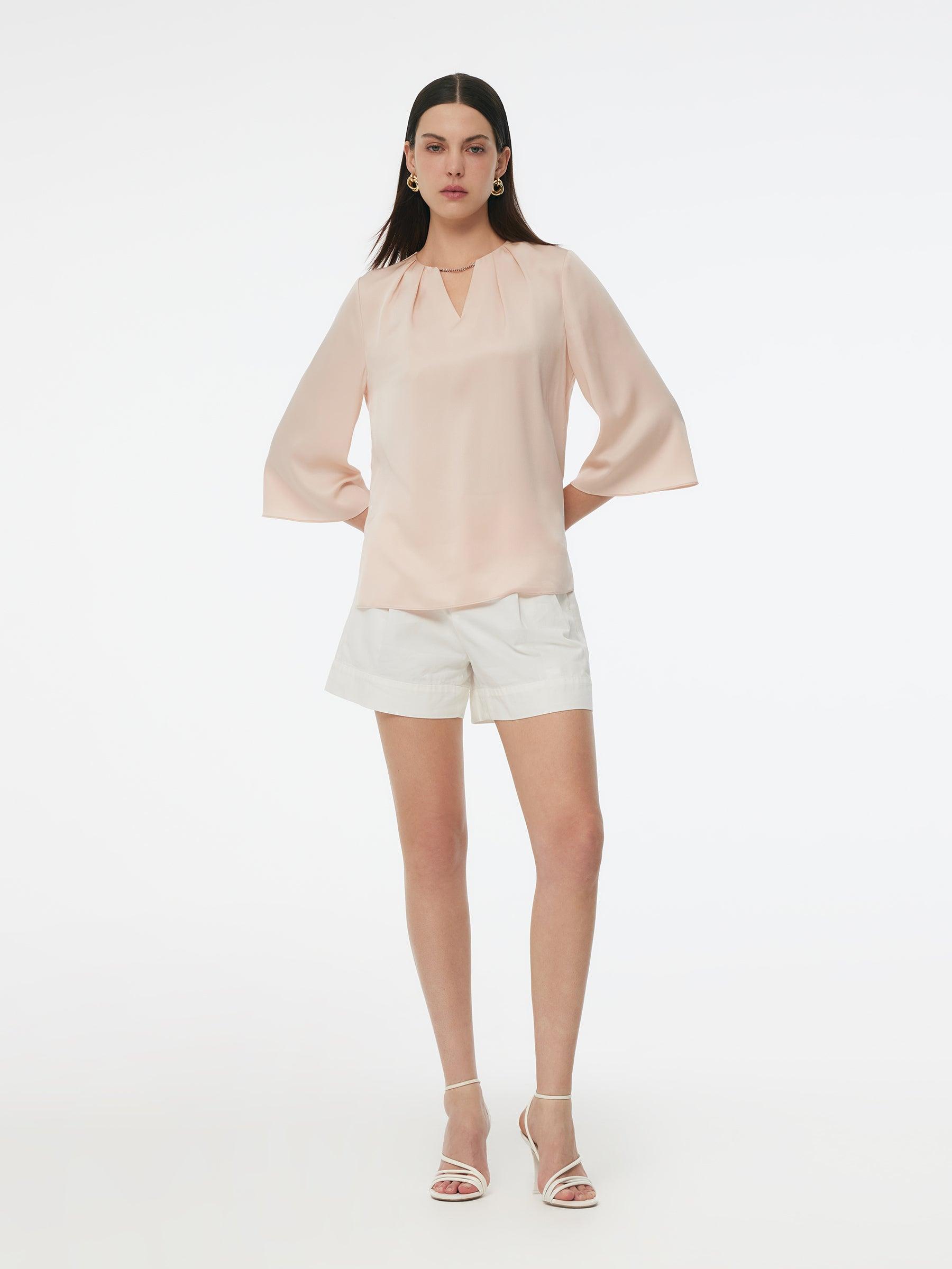 22MM Mulberry Silk 3/4 Sleeve Women Blouse Product Image