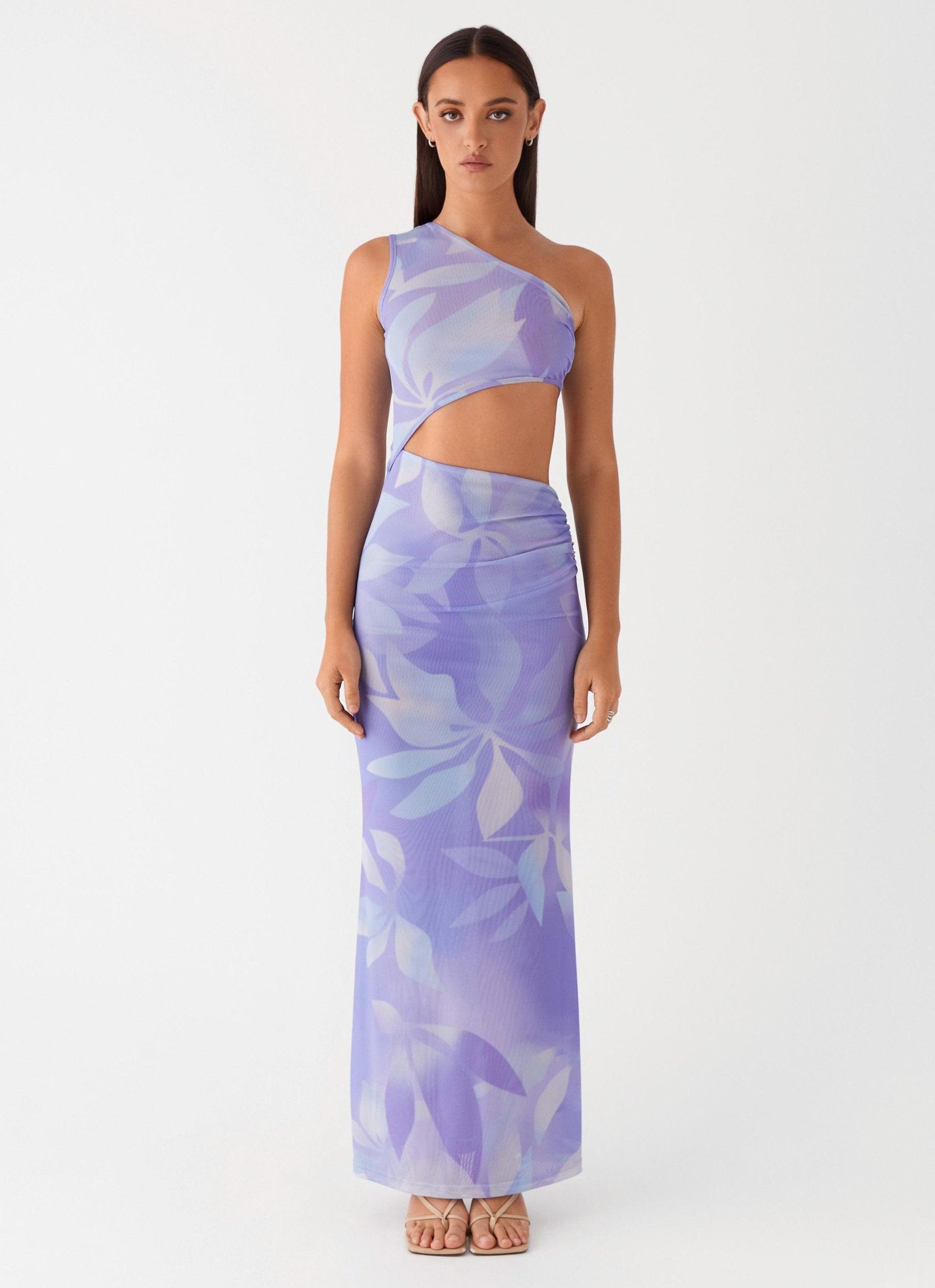 Shadows In The Sun Mesh Maxi Dress - Purple Rain Product Image