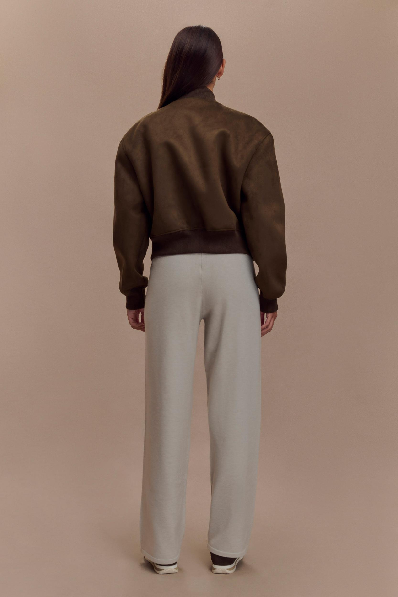 Rudy Suede Bomber Jacket - Chocolate Product Image