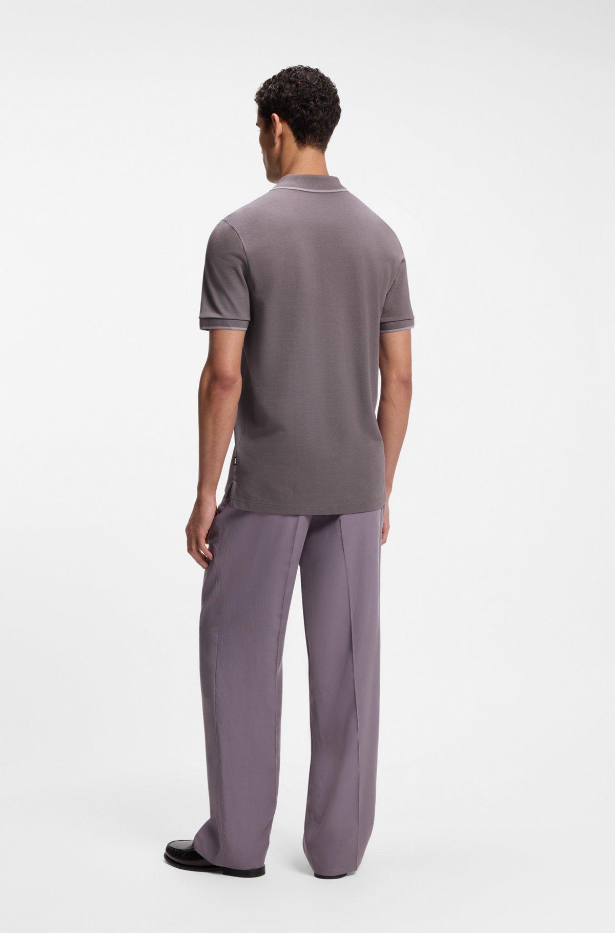 Cotton-piqué polo shirt with contrast tipping Product Image