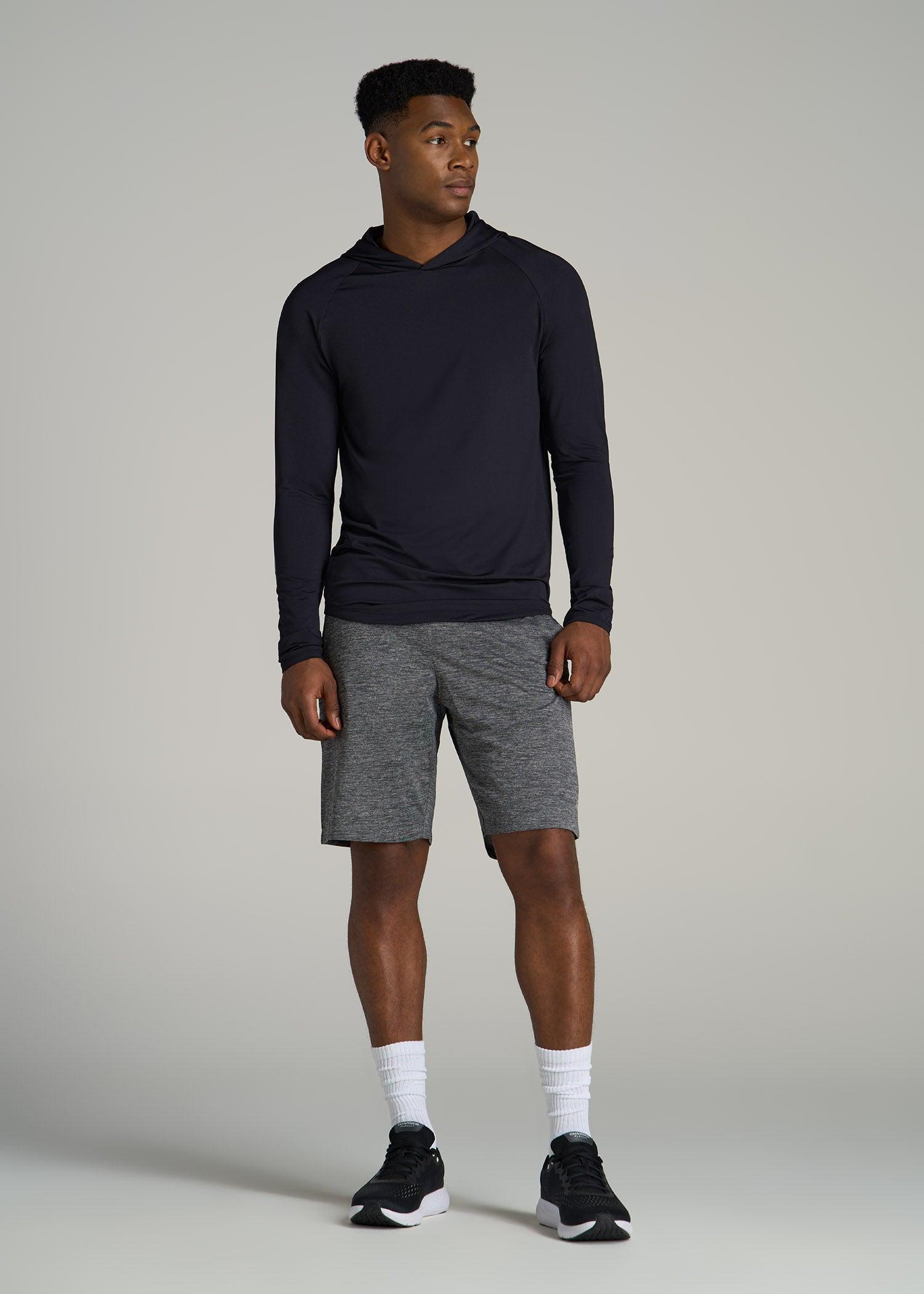 A.T. Performance Training Hoodie for Tall Men in Black Male Product Image