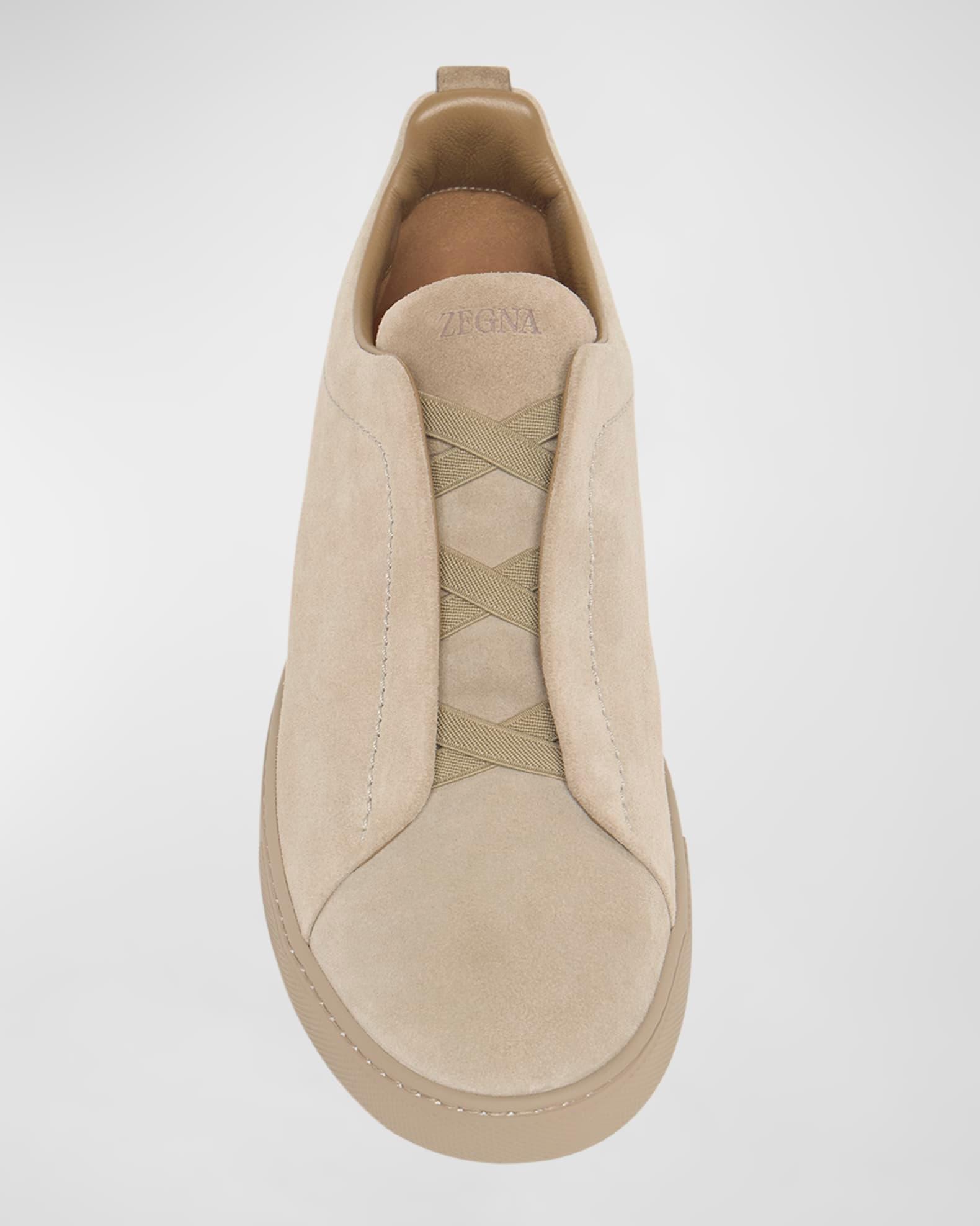 Men's Triple Stitch Suede Low-Top Sneakers Product Image