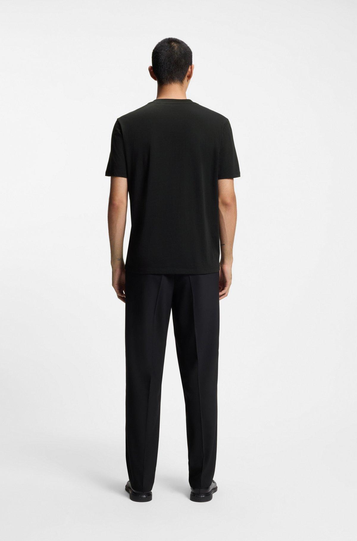 Slub-cotton T-shirt with logo detail Product Image