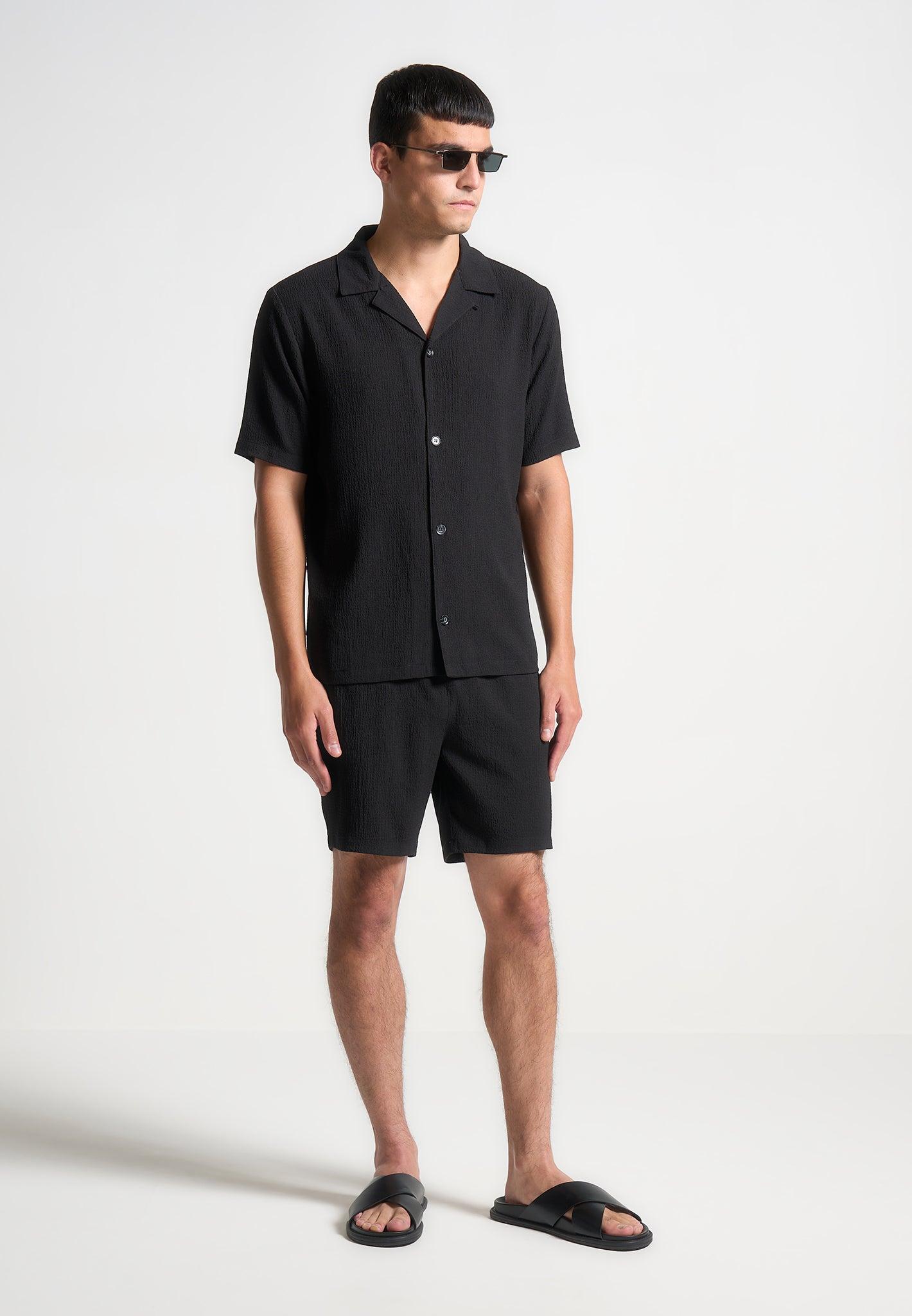 Seersucker Shorts - Navy Male Product Image