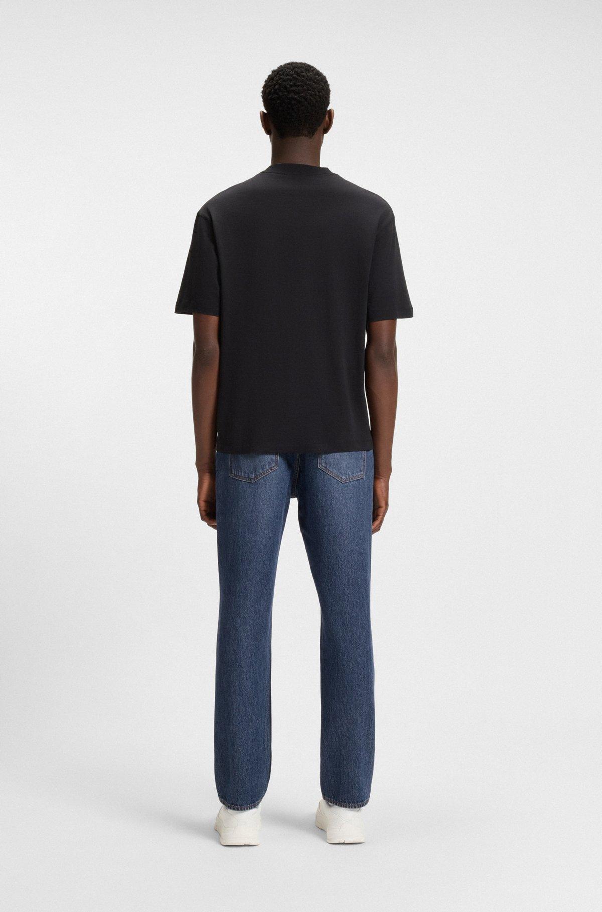 HUGO - Regular-fit jeans in faded dark-blue denim - Dark Blue Product Image