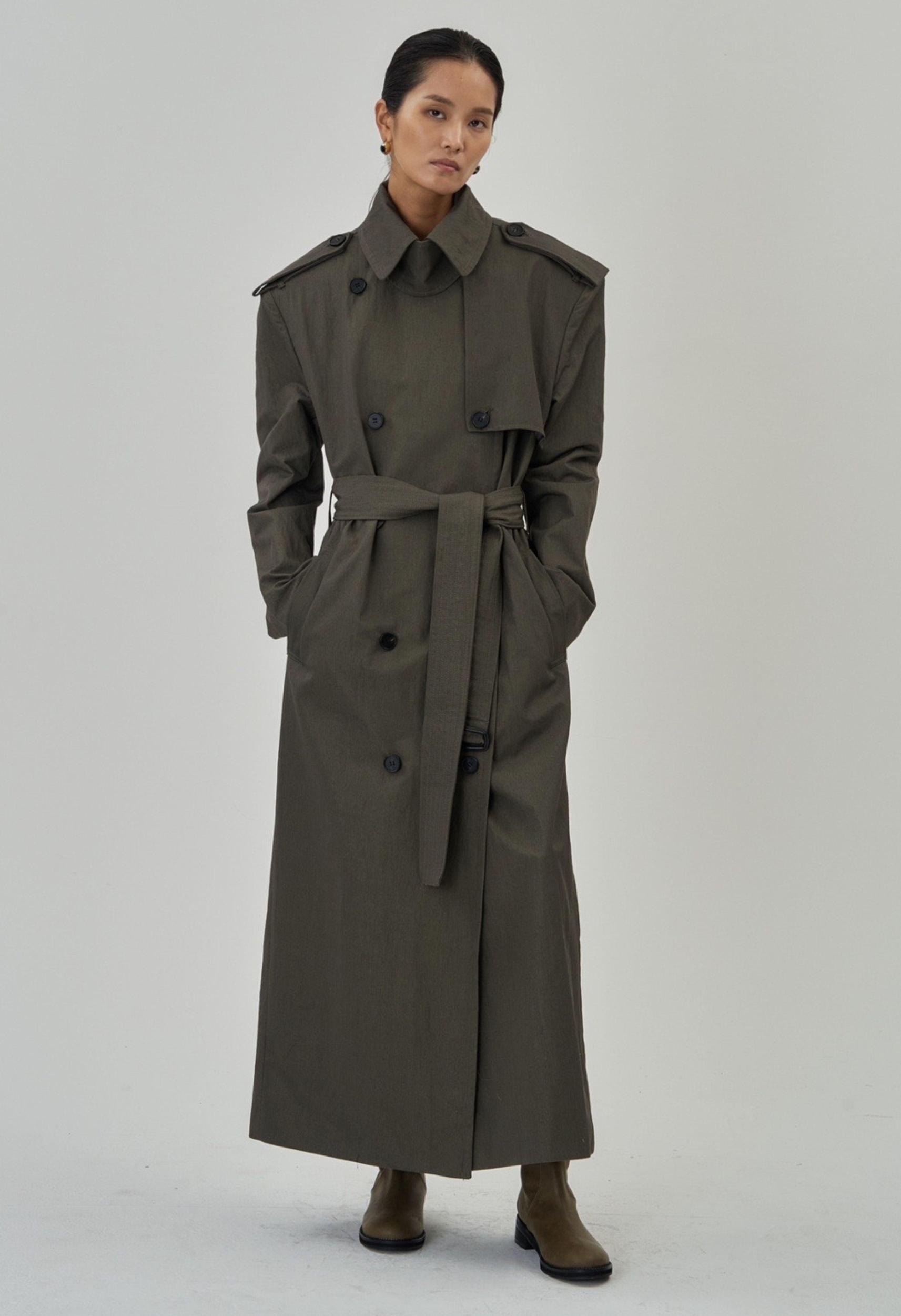 Lila Olive Trench Product Image
