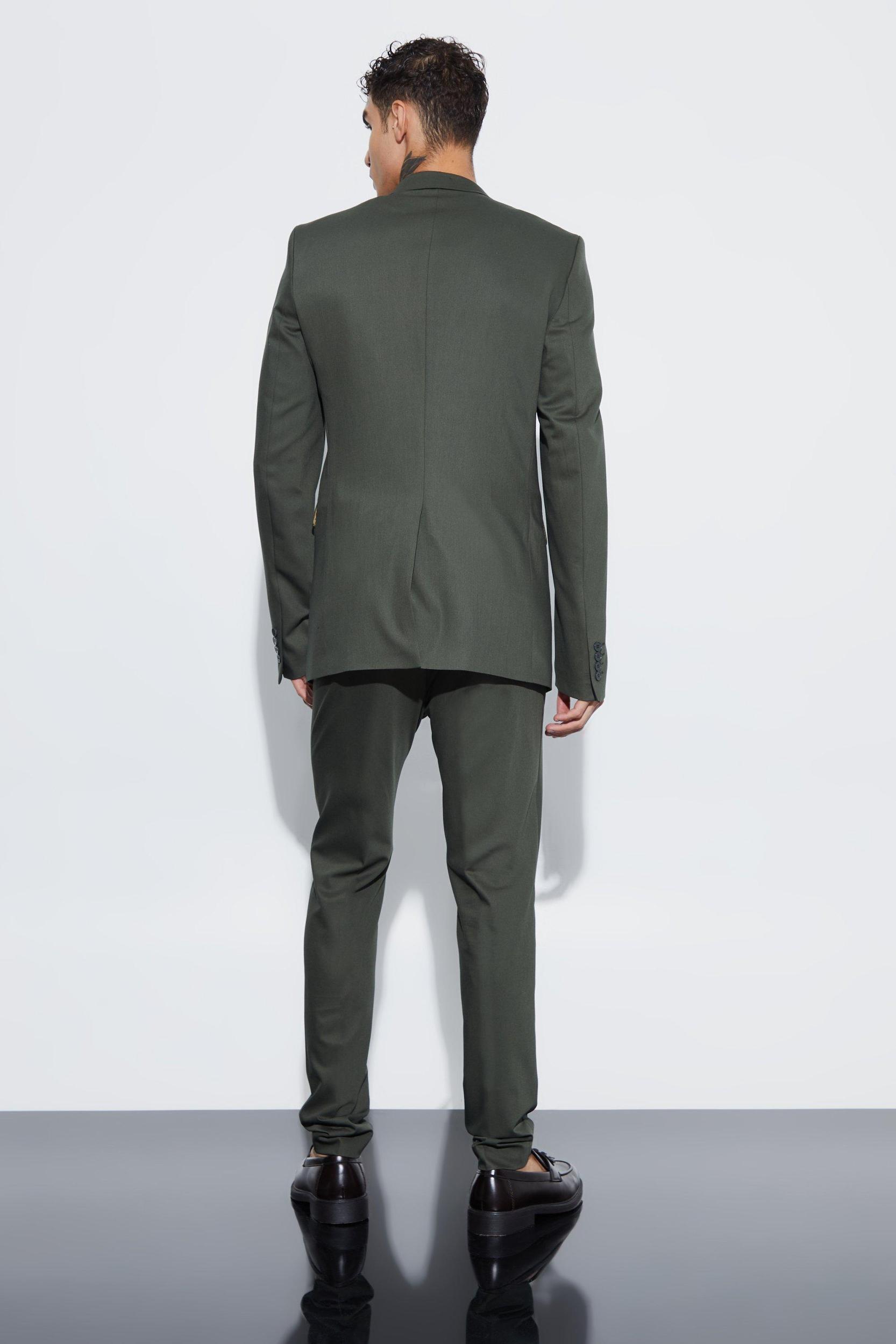 Tall Super Skinny Double Breasted Blazer | boohooMAN USA Product Image