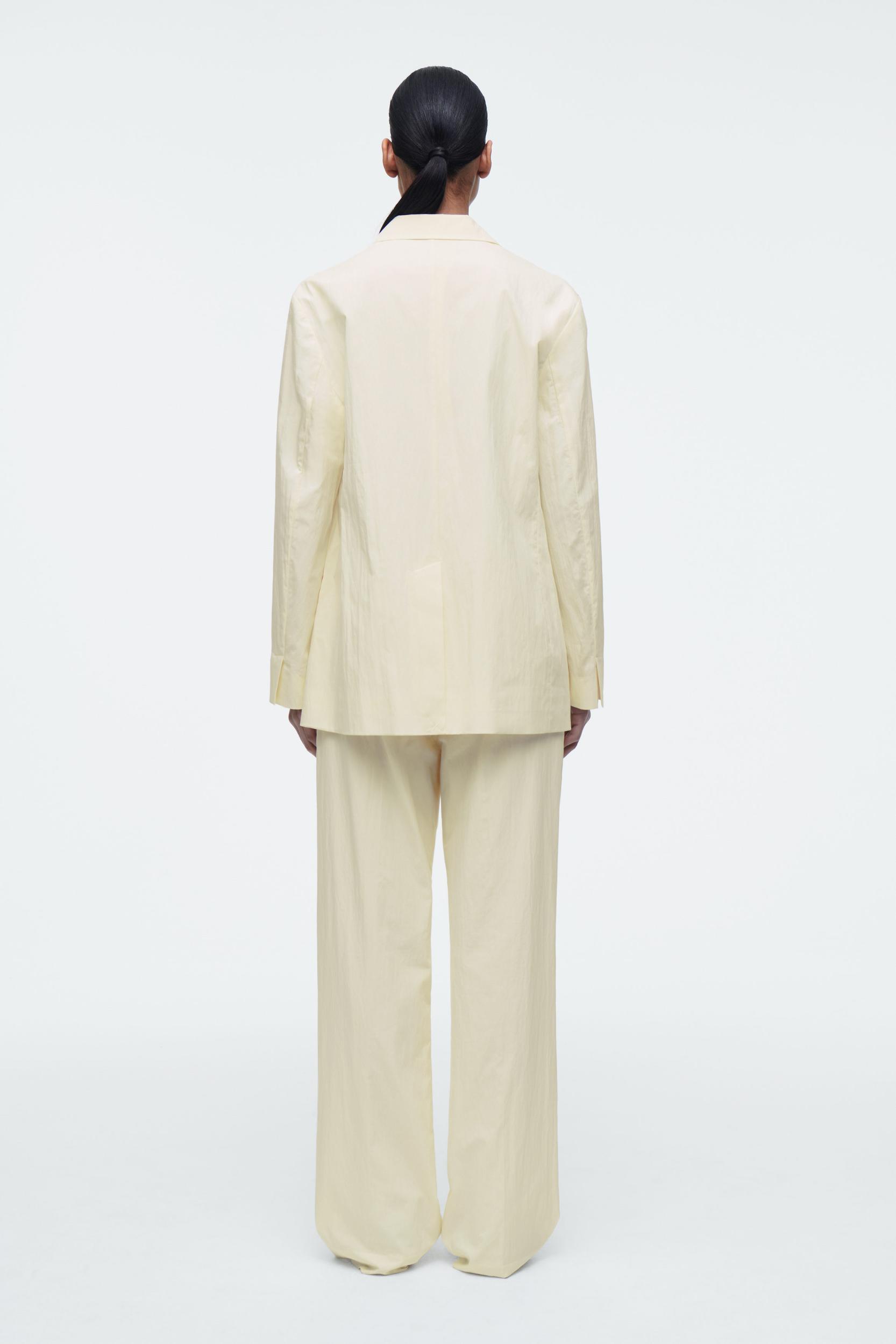 TIE-WAIST COTTON BLAZER Product Image