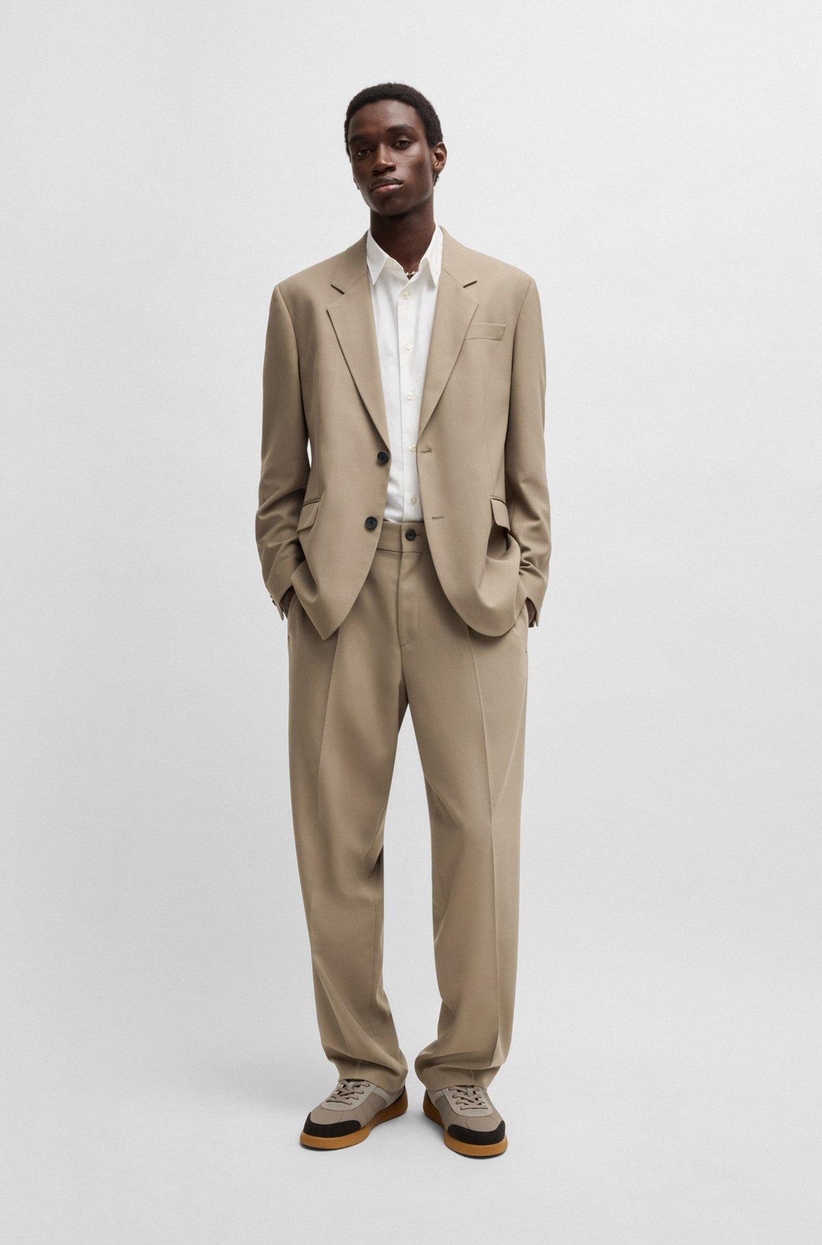 Modern-fit trousers in stretch twill with front crease Product Image