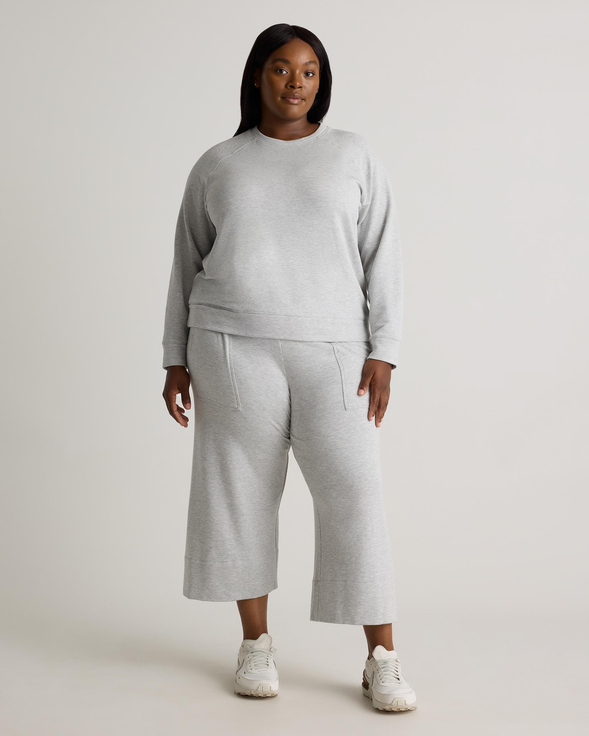 Quince | Women's SuperSoft Fleece Crew Neck Alpaca Sweater Lenzing Modal Product Image