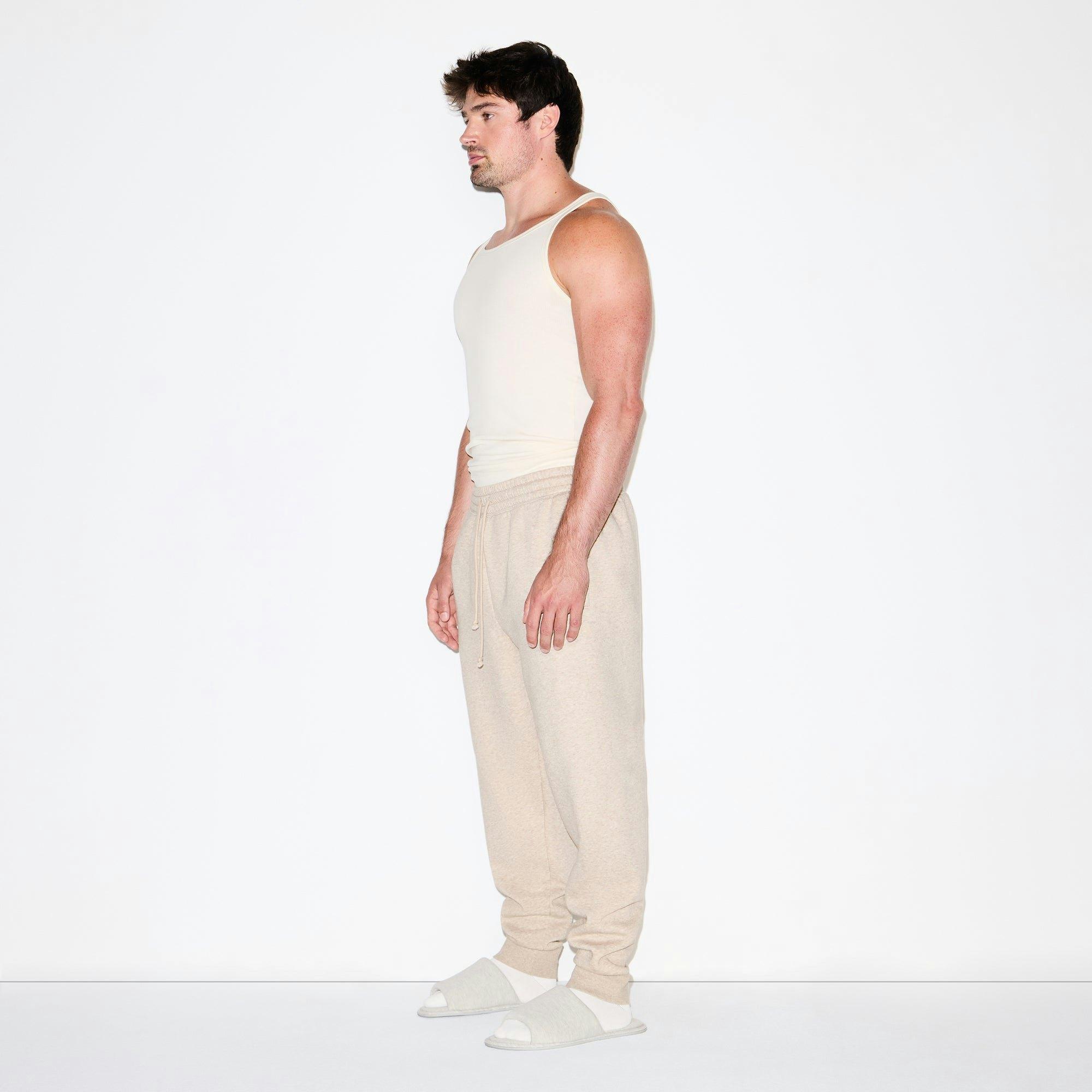 FLEECE LOUNGE MENS TAPERED JOGGER | DESERT HEATHER Product Image