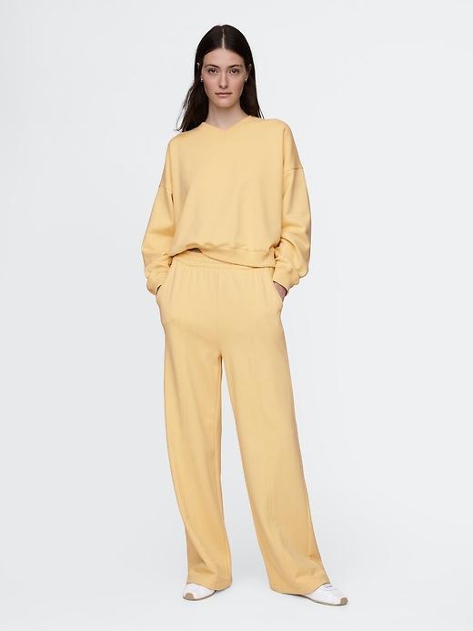 Heavyweight French Terry Seamed Wide-Leg Sweatpants Product Image