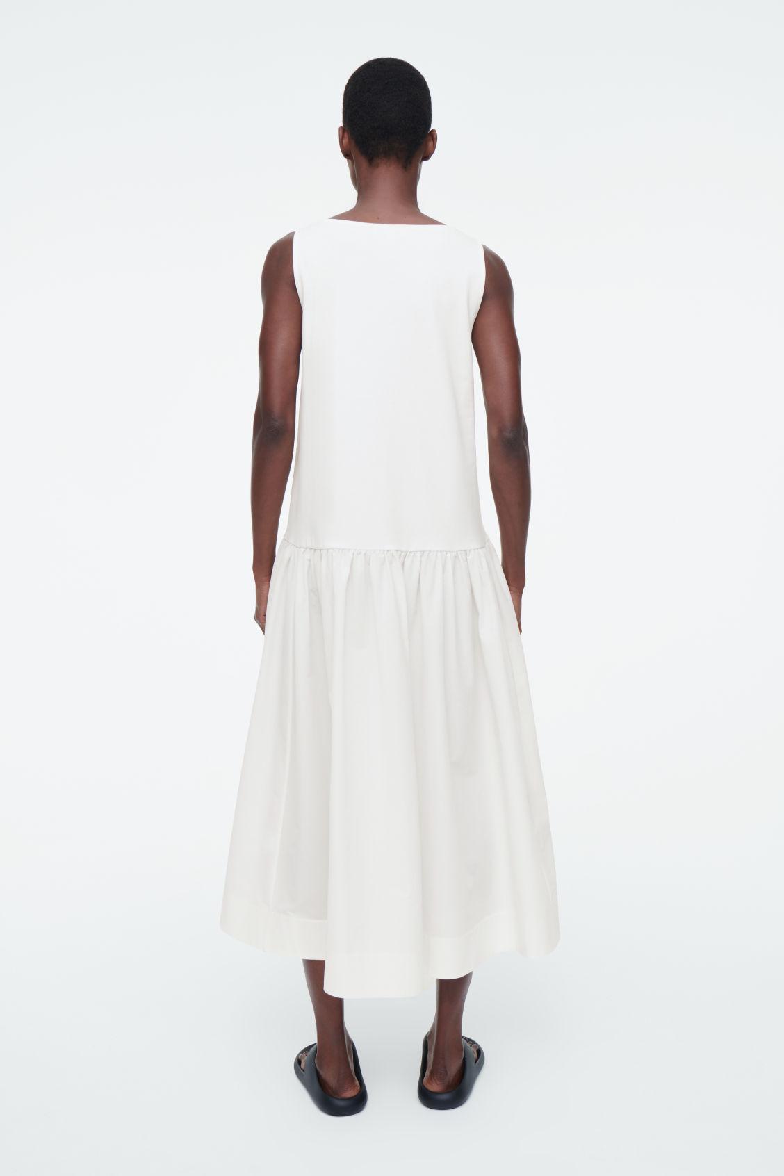 VOLUMINOUS SLEEVELESS MIDI DRESS Product Image