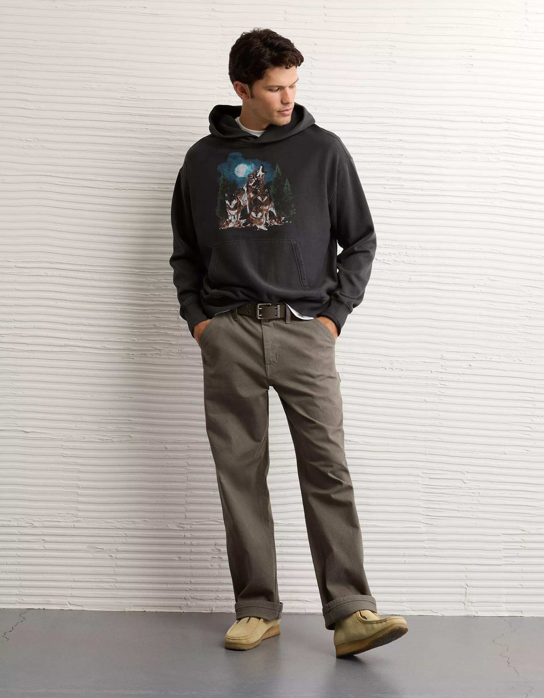 AE Howling Wolves Graphic Hoodie Product Image