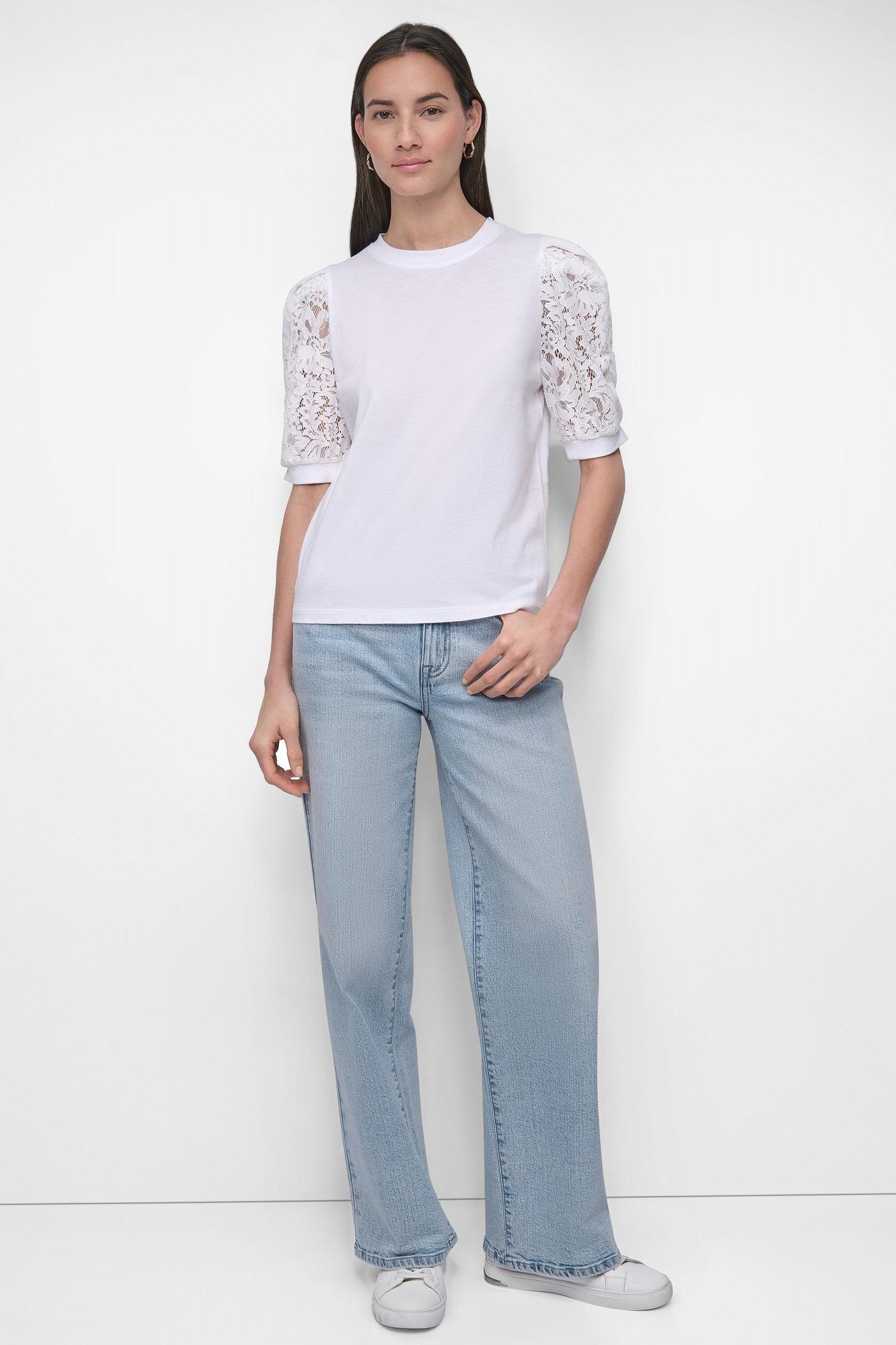 LACE-PANELED TEE Product Image