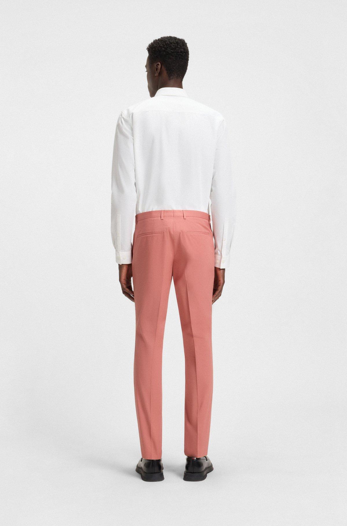 Extra-slim-fit trousers in paper-touch stretch cotton Product Image