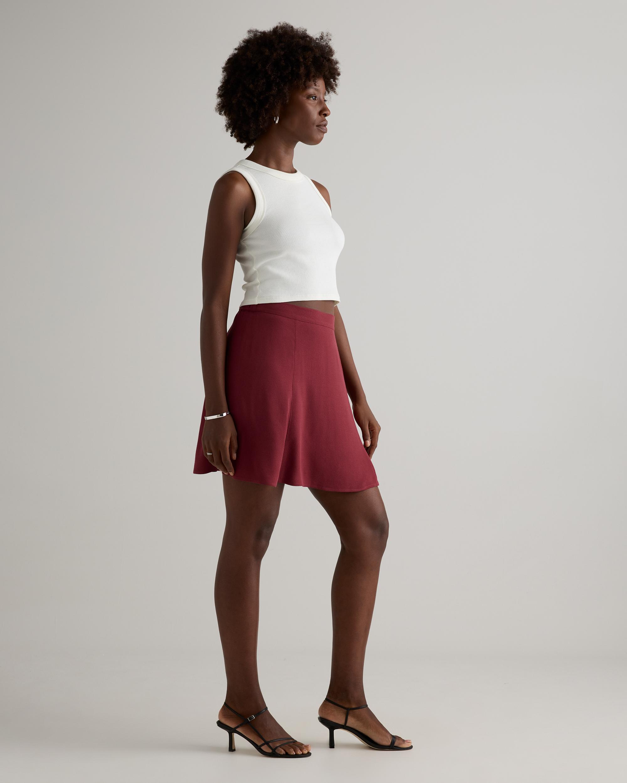 Quince | Women's Lightweight Crepe A-Line Mini Skirt Viscose Product Image