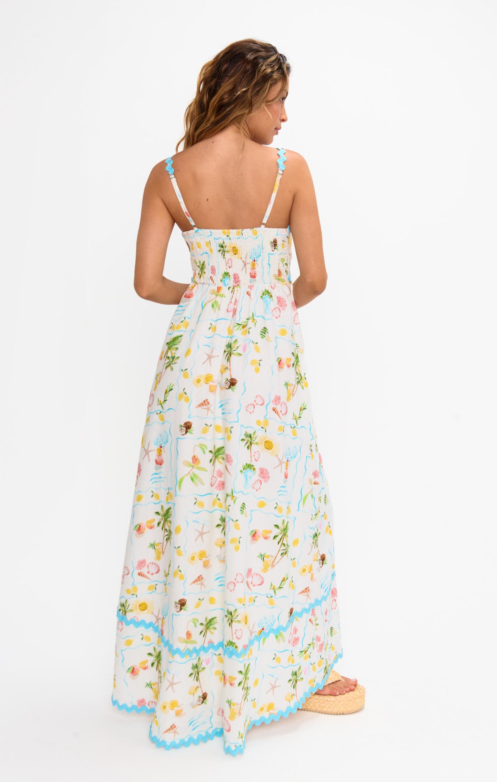 Getaway Maxi Dress ~ Seaside Treasures Blue Scallop Product Image