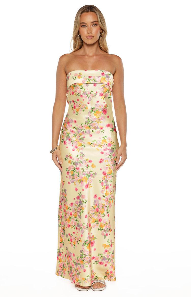 Maiah Yellow Bloom Maxi Dress Product Image