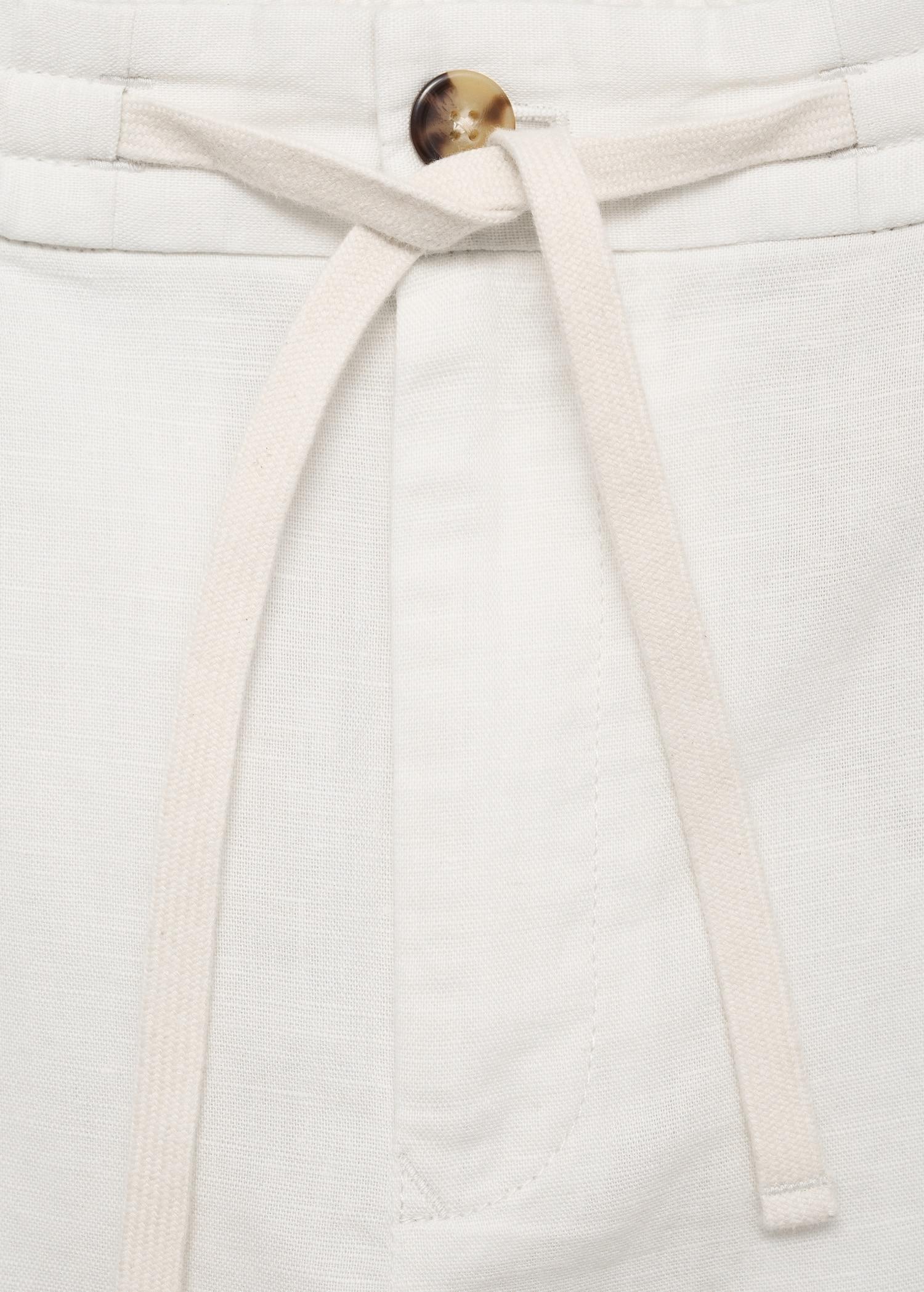 Slim-fit pants with drawstring - Men | MANGO USA Product Image