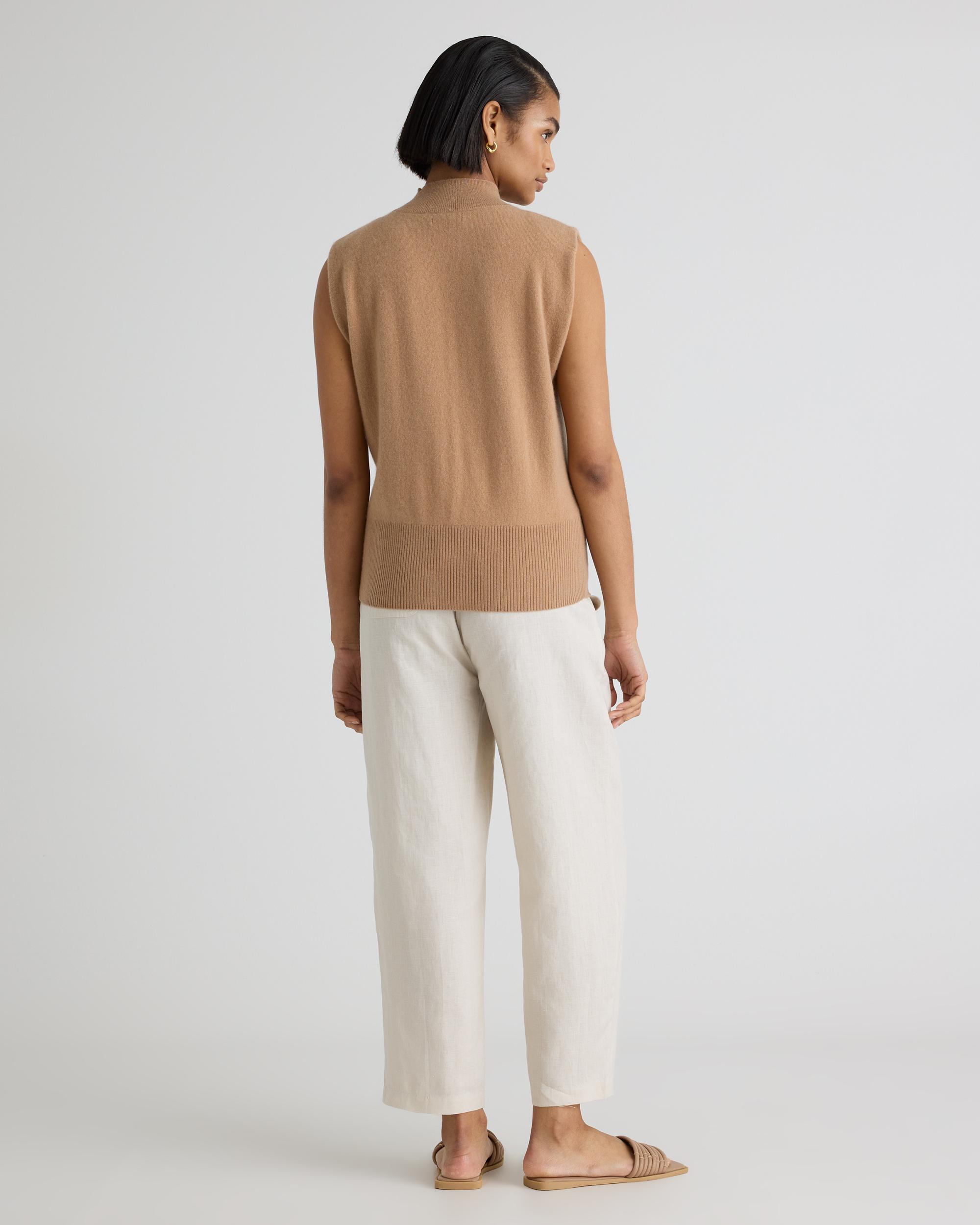 Quince | Women's Mongolian Cashmere Padded-Shoulder Sweater Tank Top Product Image