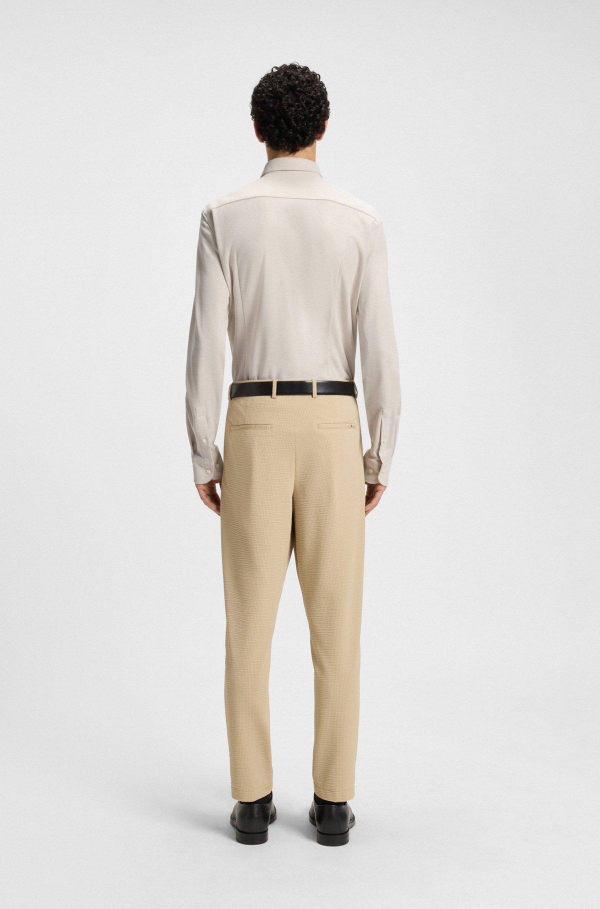 Slim-fit shirt in cotton-piqué jersey Product Image