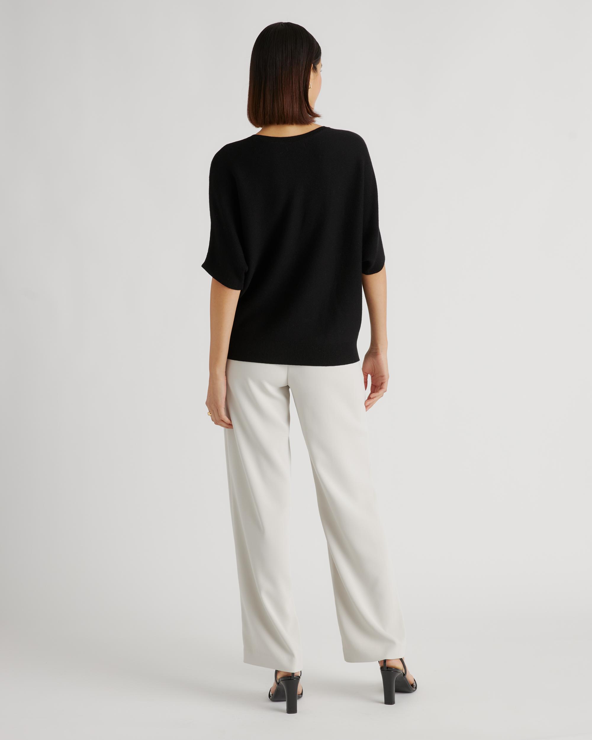 Quince | Women's Lightweight Cotton Cashmere Link-Stitch Dolman Sweater Size XS Product Image