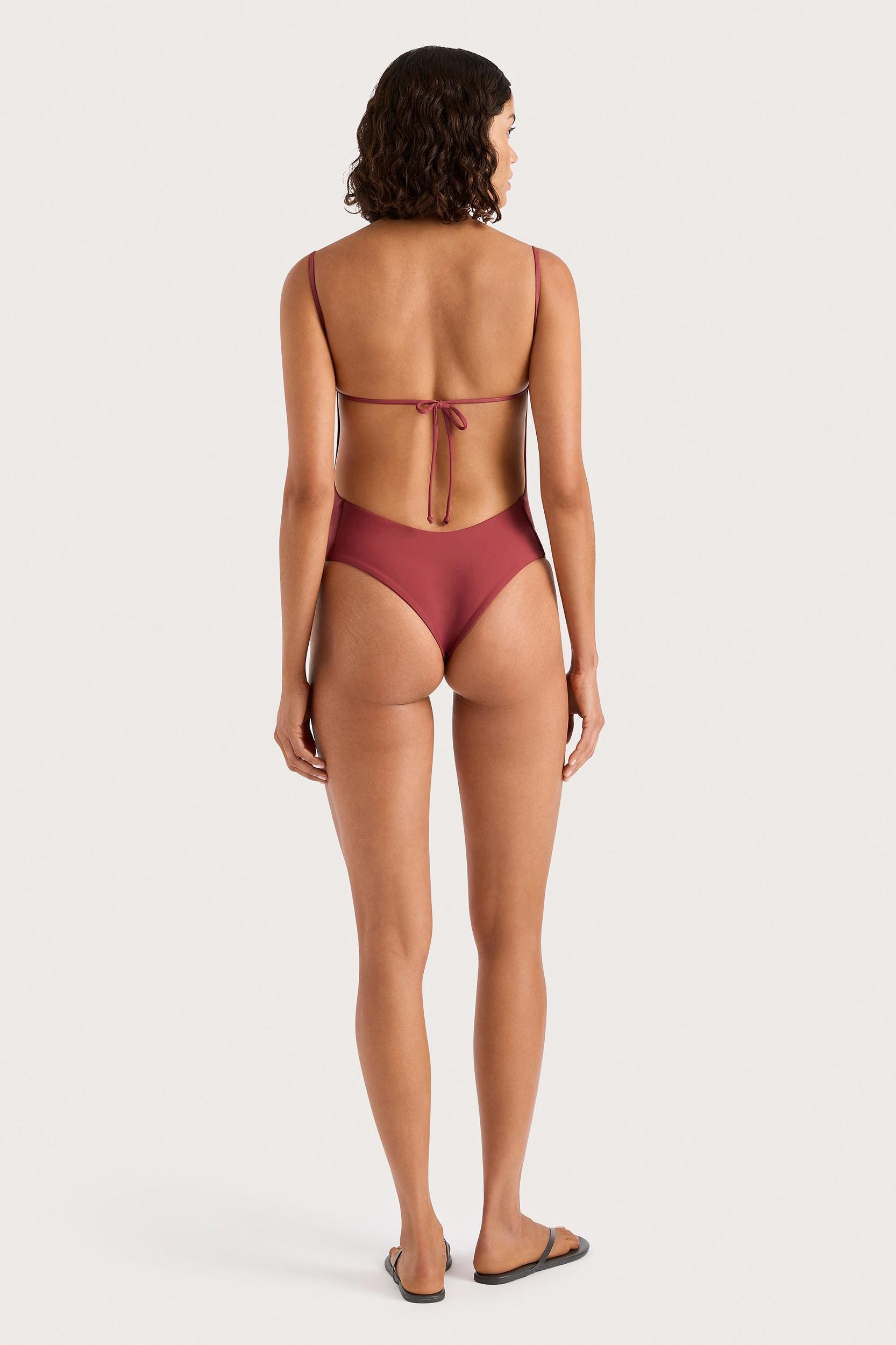 Cabo String One Piece Wine - Final Sale Product Image