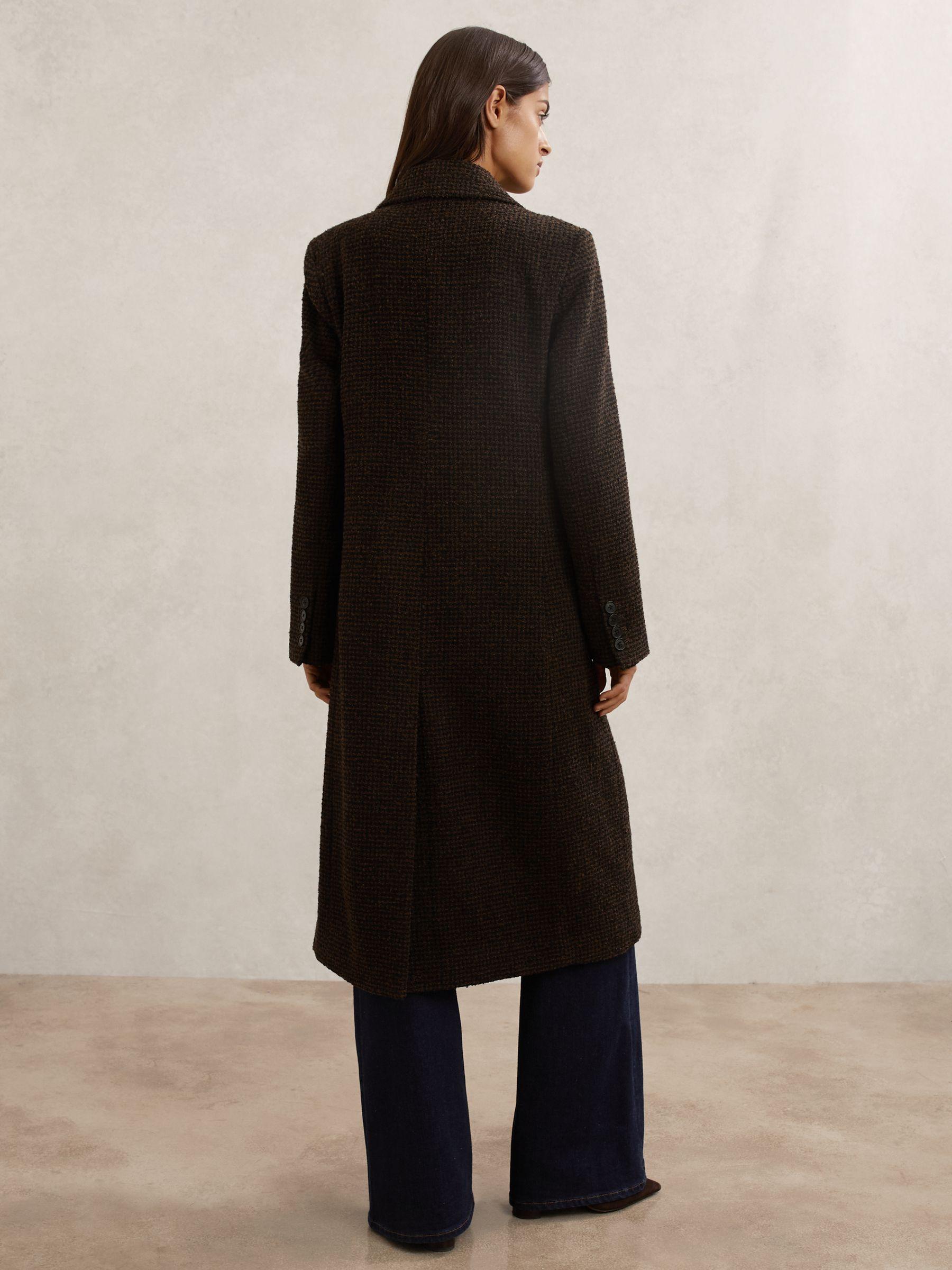 Petite Wide-Leg Elasticated-Waist Trousers in Chocolate Brown Product Image