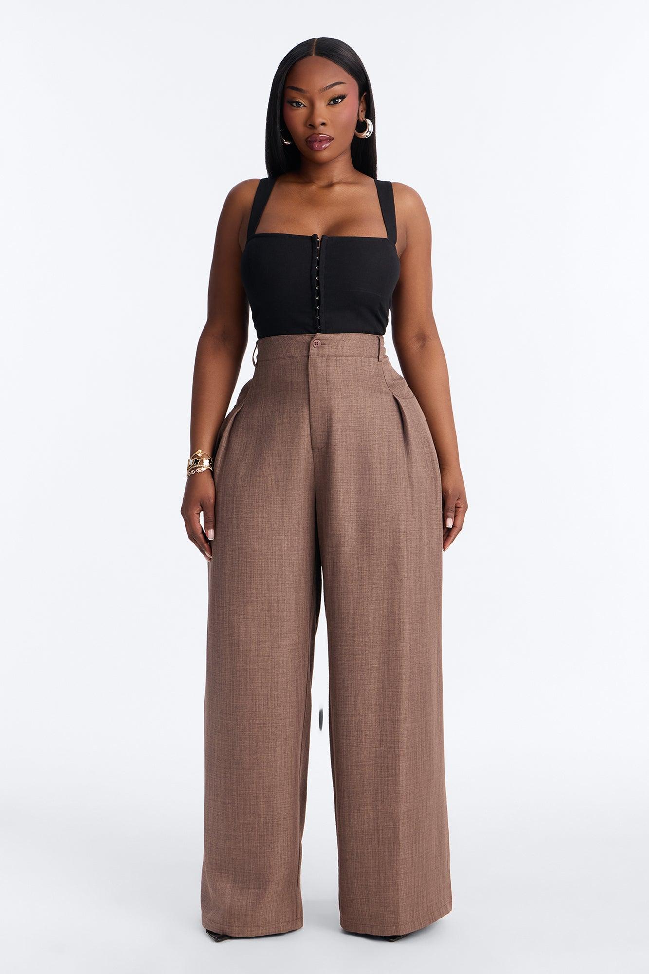 Matson Wide Leg Trouser - Caffe Female Product Image