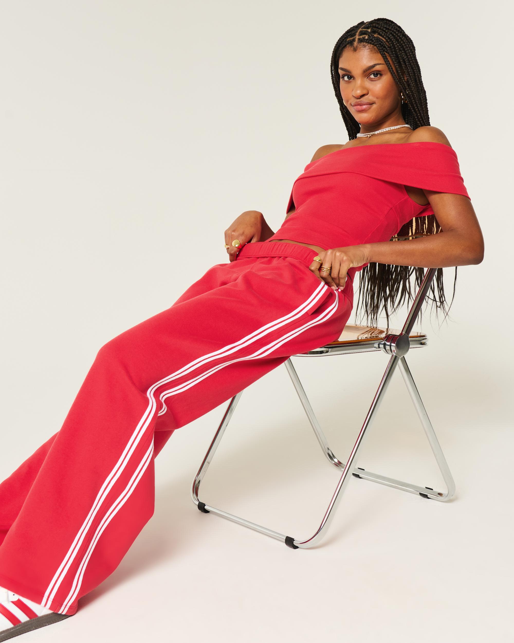 Ribbed Off-the-Shoulder Foldover Top Product Image