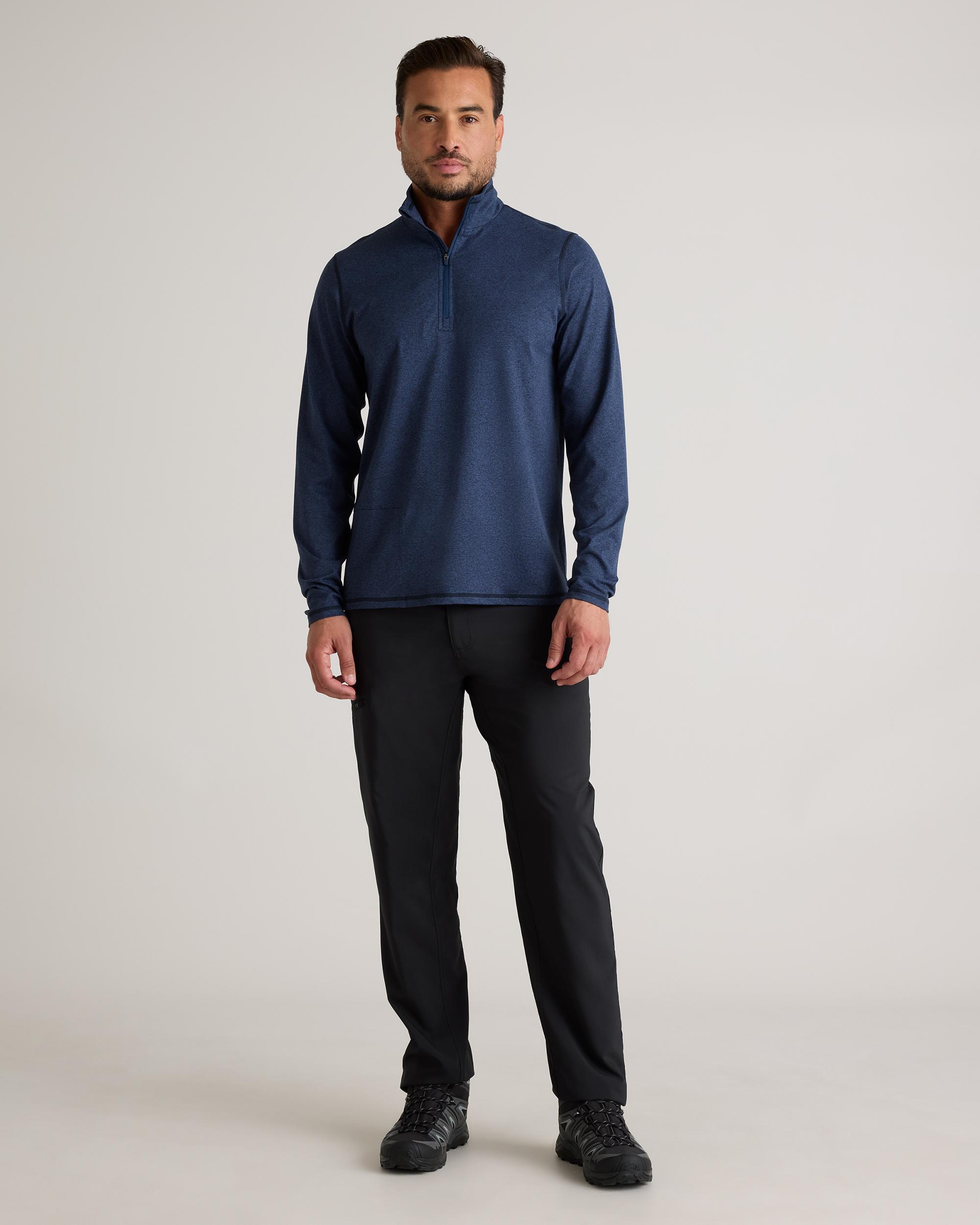 Quince | Men's Super Soft Performance Half-Zip Pullover Flowknit Activewear, Size XL, Recycled Polyester Product Image