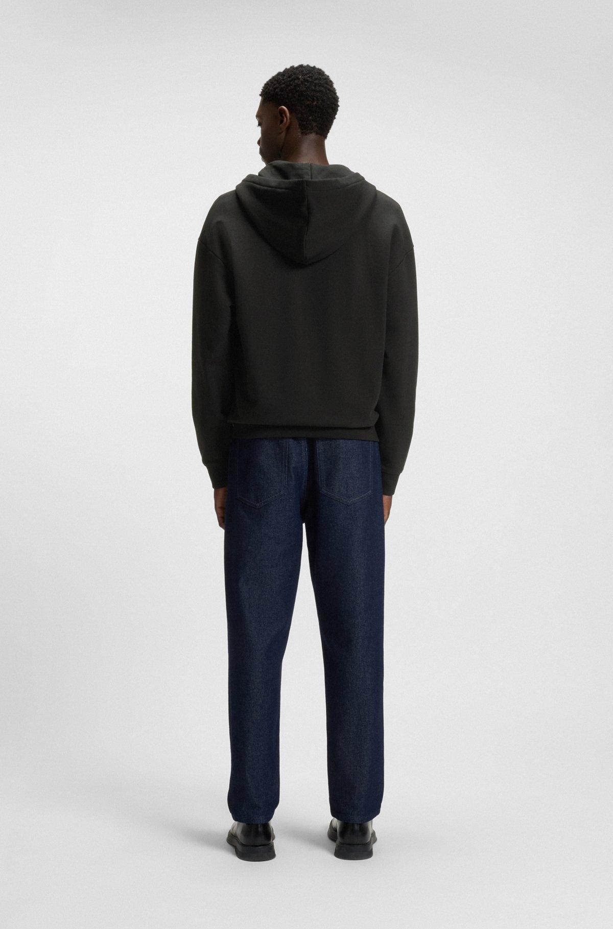 Relaxed-fit zip-up hoodie in cotton terry Product Image