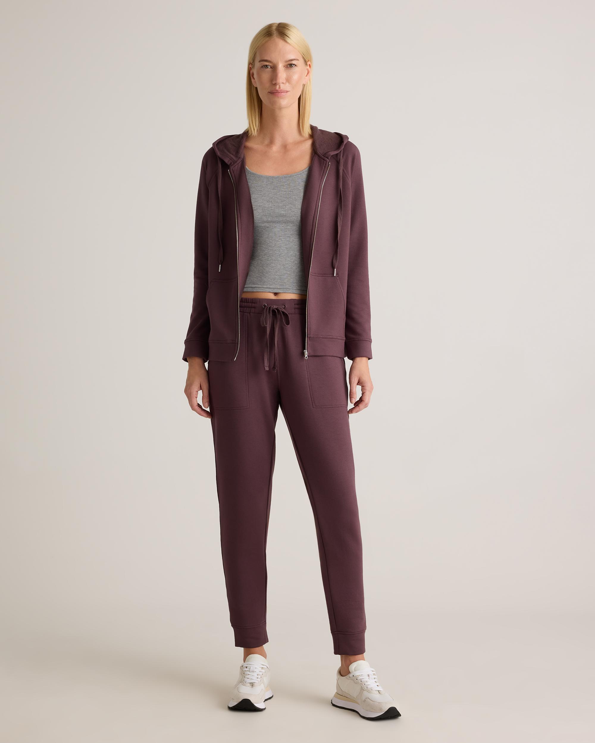 Quince | Women's SuperSoft Fleece Zip Up Hoodie Size XS, Lenzing Modal Product Image