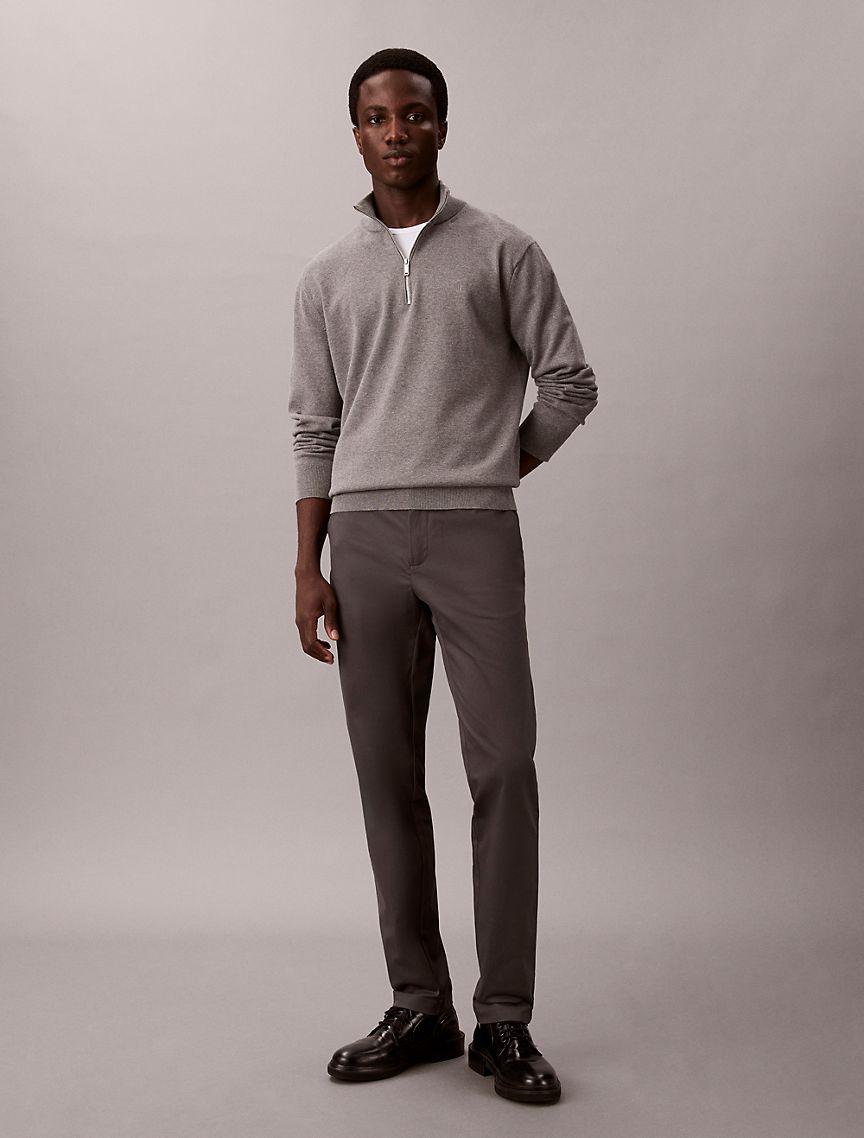 Cotton Sateen Slim Chino Pants Product Image