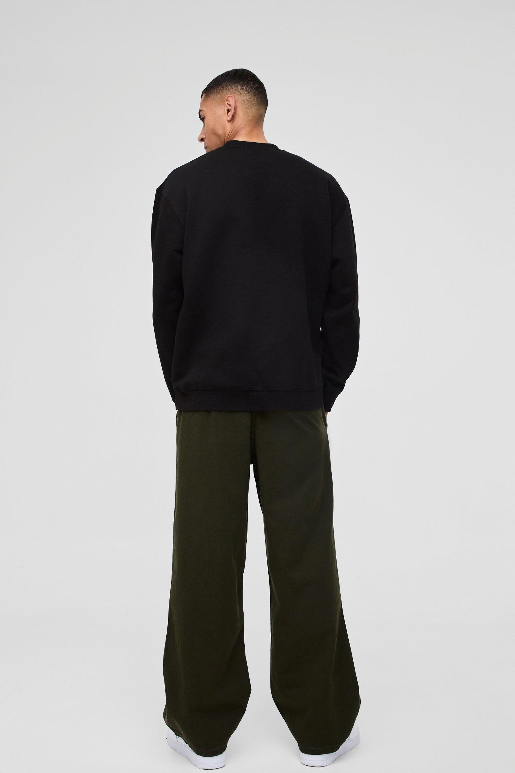 Oversized Sahara Ave Western Graphic Sweatshirt | boohooMAN USA Product Image