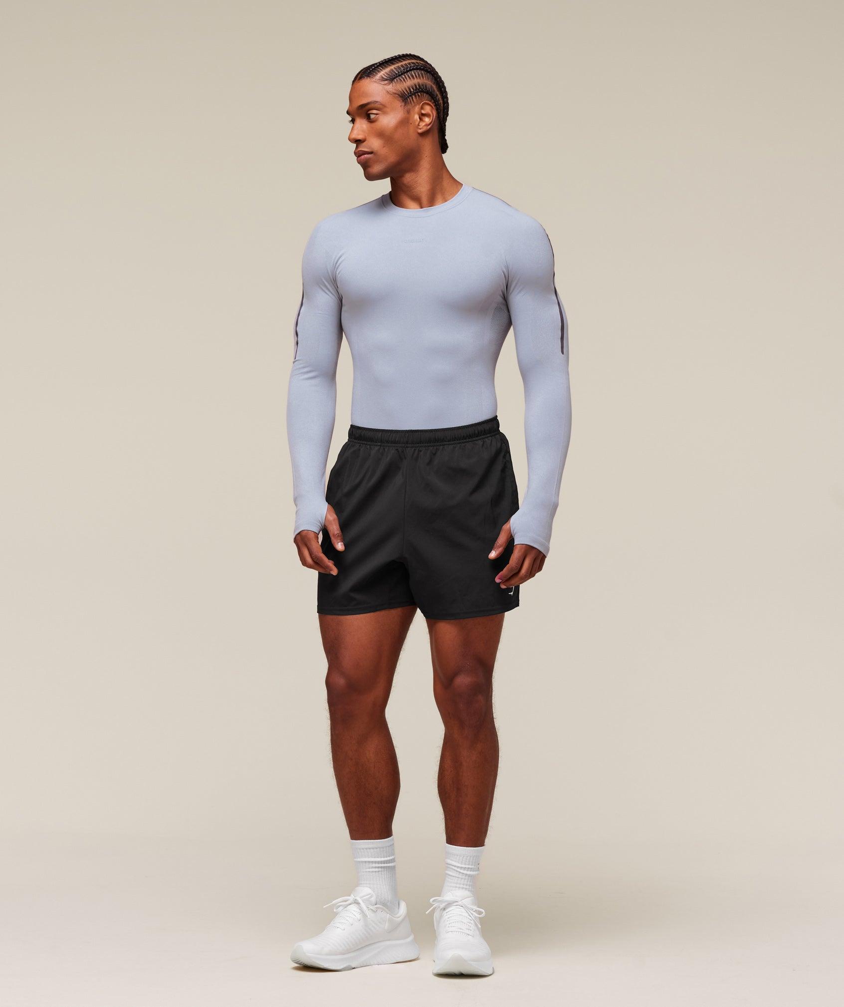 Gymshark everywear Warp Knit LS T-Shirt - Pale Blue Male Product Image