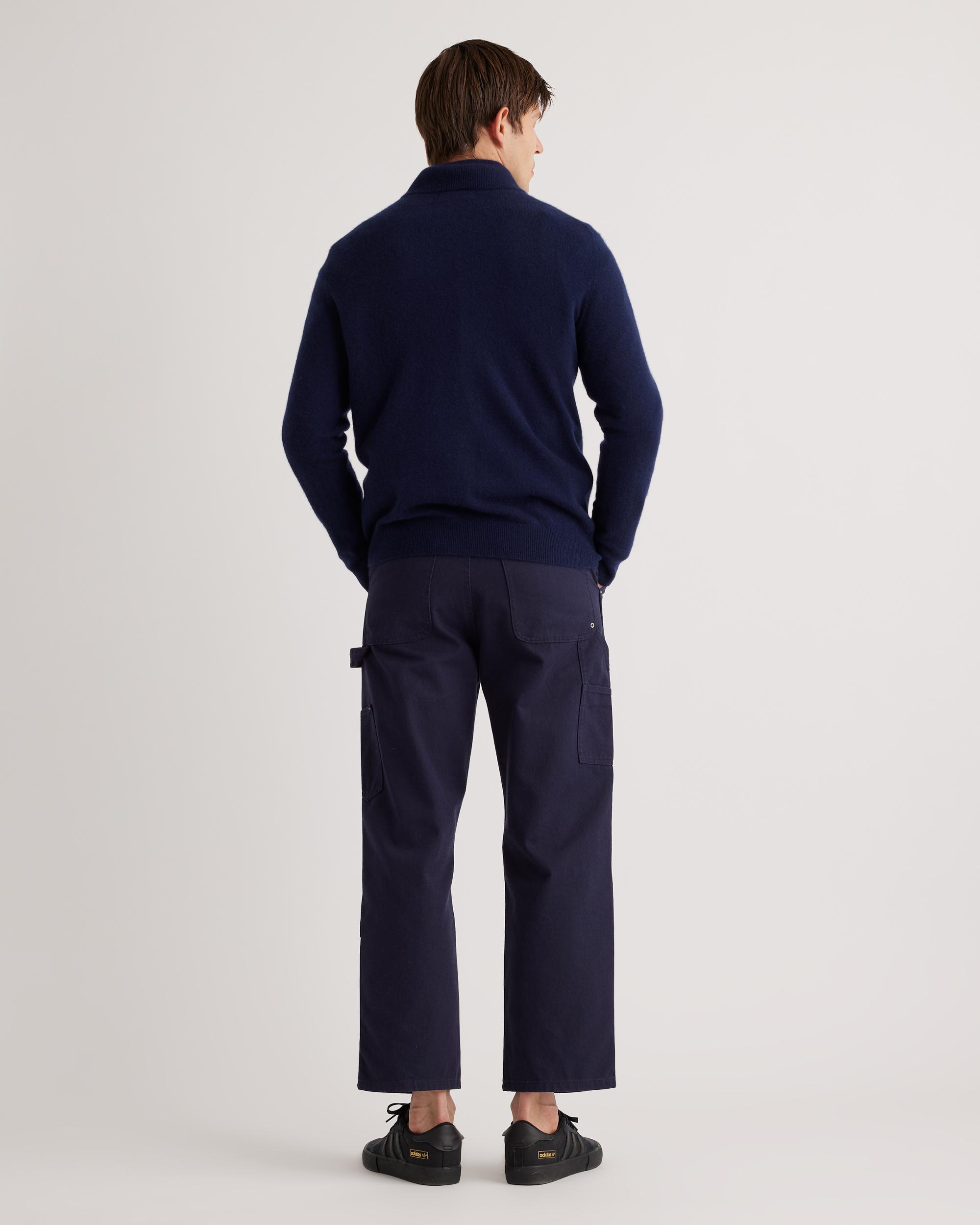 Quince | Men's Mongolian Spring Cashmere Quarter Zip Sweater Size XL Product Image