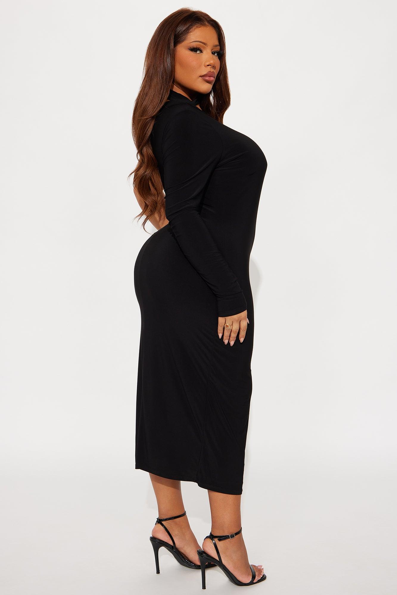 Gleaming One Shoulder Mini Dress - Black Female Product Image