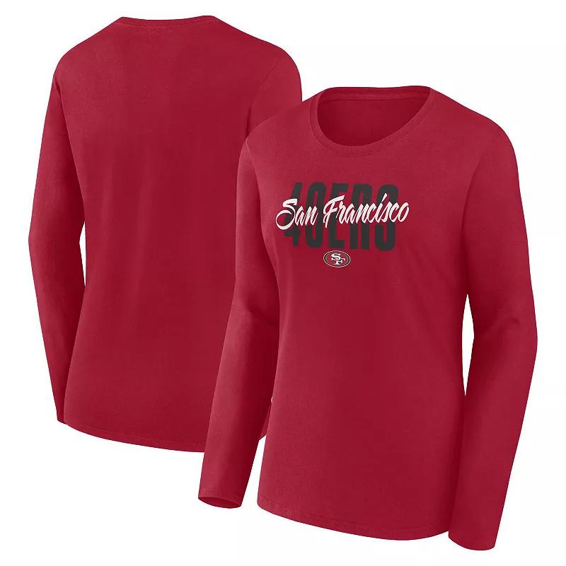 Women's Aqua Miami Dolphins Grip Long Sleeve T-Shirt,  Product Image